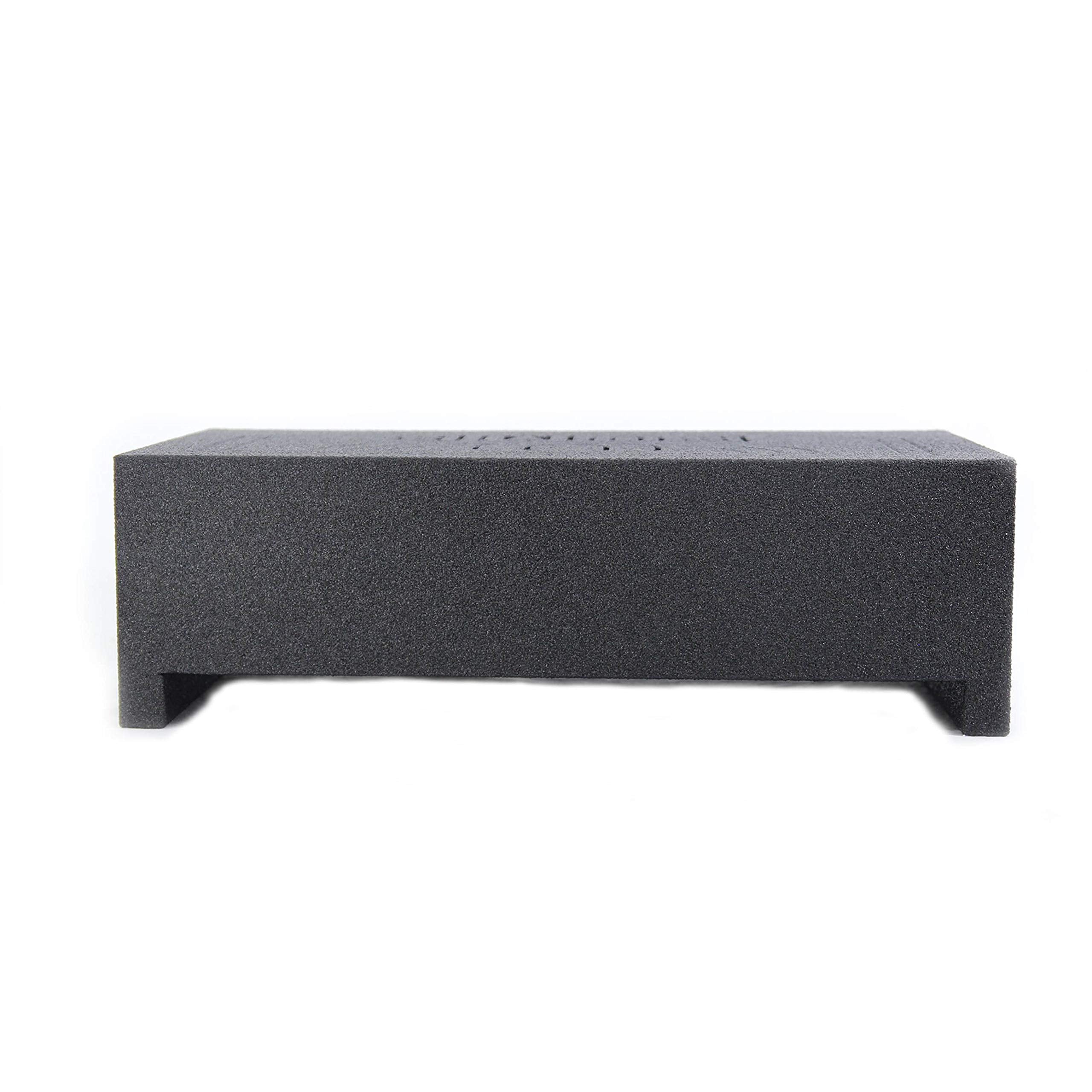 Qpower Single 12 Inch Sub Enclosure, Universal Downfire/Behind Seat Speaker Box