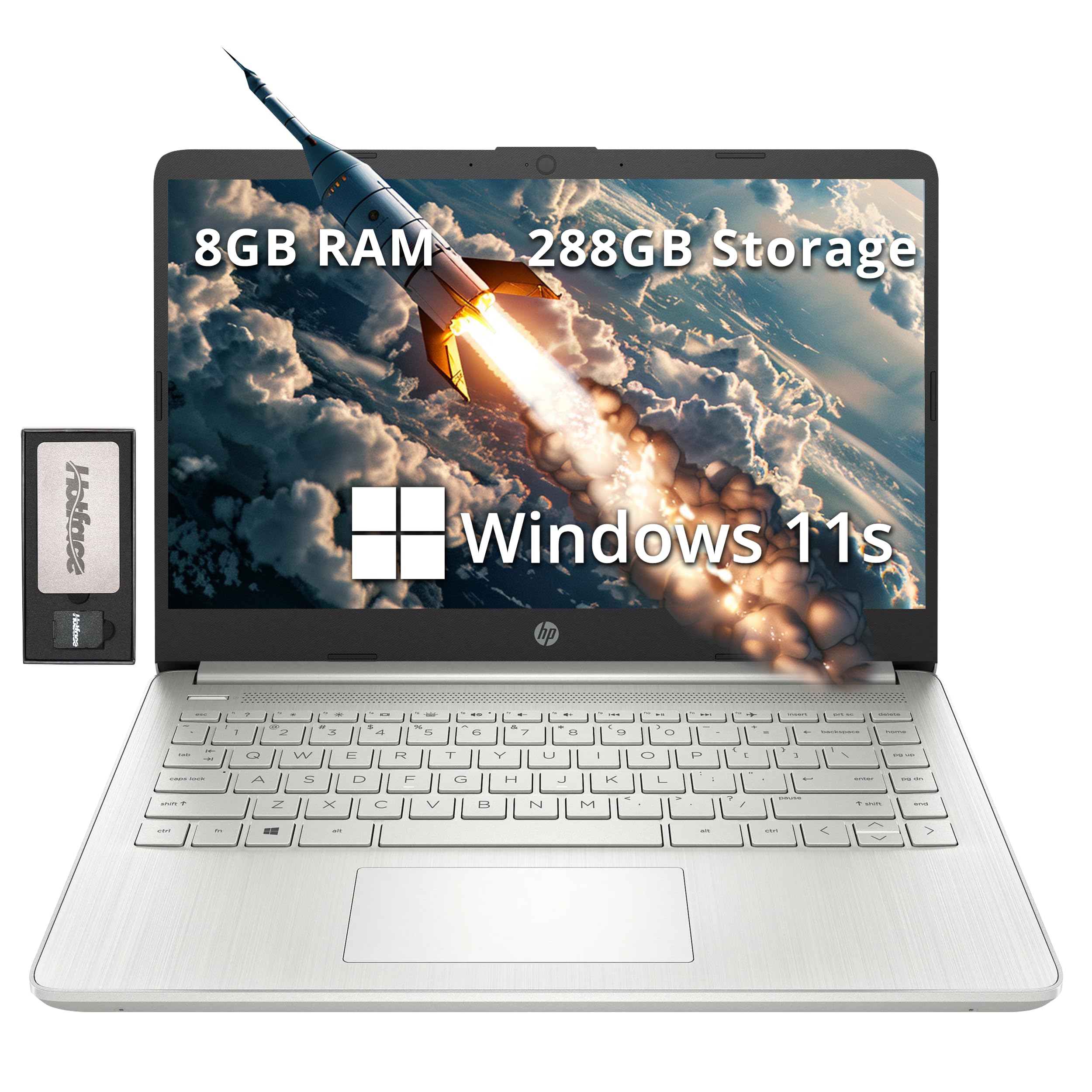 Hp Stream 14'' Hd Brightview Laptop, Intel Pentium Silver N5030, 8Gb Ram, 288Gb Storage (128Gb Ssd + 160Gb Docking Station Set),