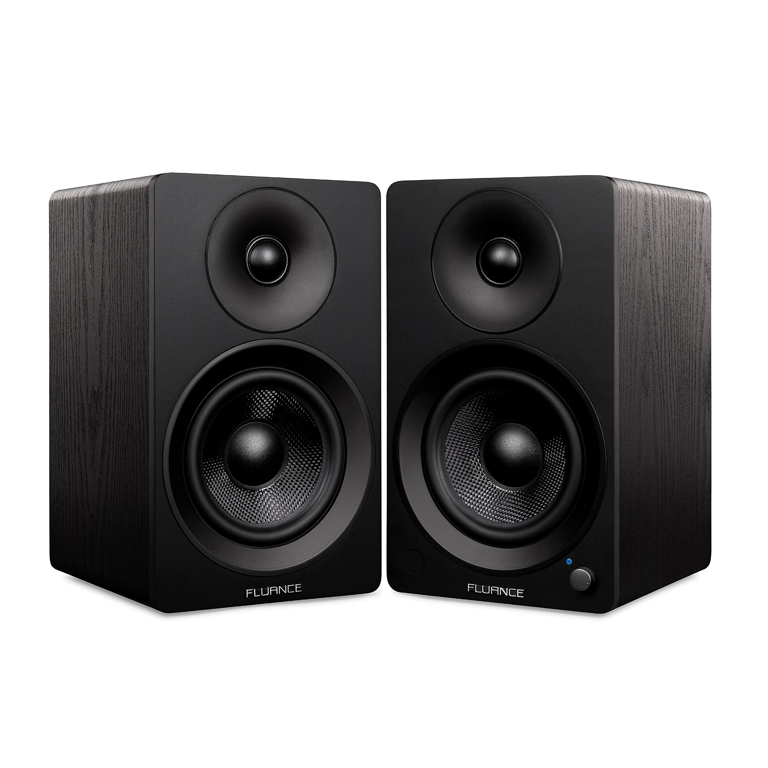 Fluance Ai41 Powered 2-Way 2.0 Stereo Bookshelf Speakers with 5 Drivers, 90W Amplifier for Turntable, TV, PC and Bluetooth 5 Wir