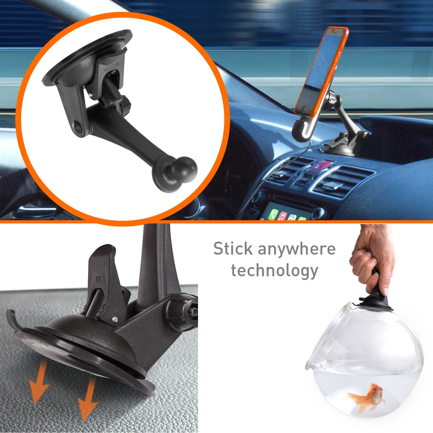 Apple Mfi Certified Chargedock  Magnetic Vehicle/Desktop Dock/Mount W/ 2 Mounting Options. Works W/Most Phone And Case Combinati