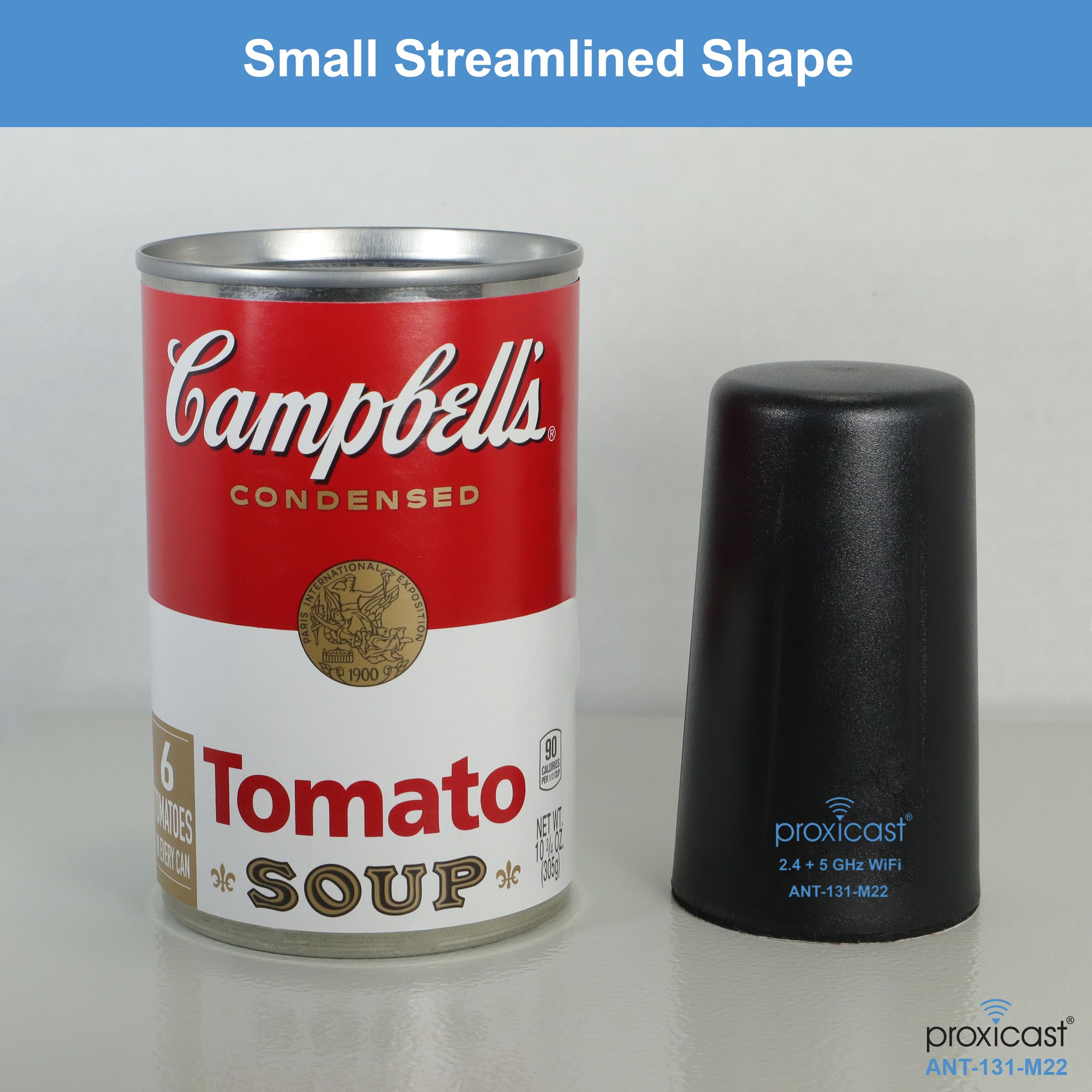 Proxicast Indoor/Outdoor 2X2 Mimo Omnidirectional Wifi Antenna - Tri-Band 2.4/5.8/6 Ghz - 3-5 Dbi Gain - Vandal Resistant Low Pr