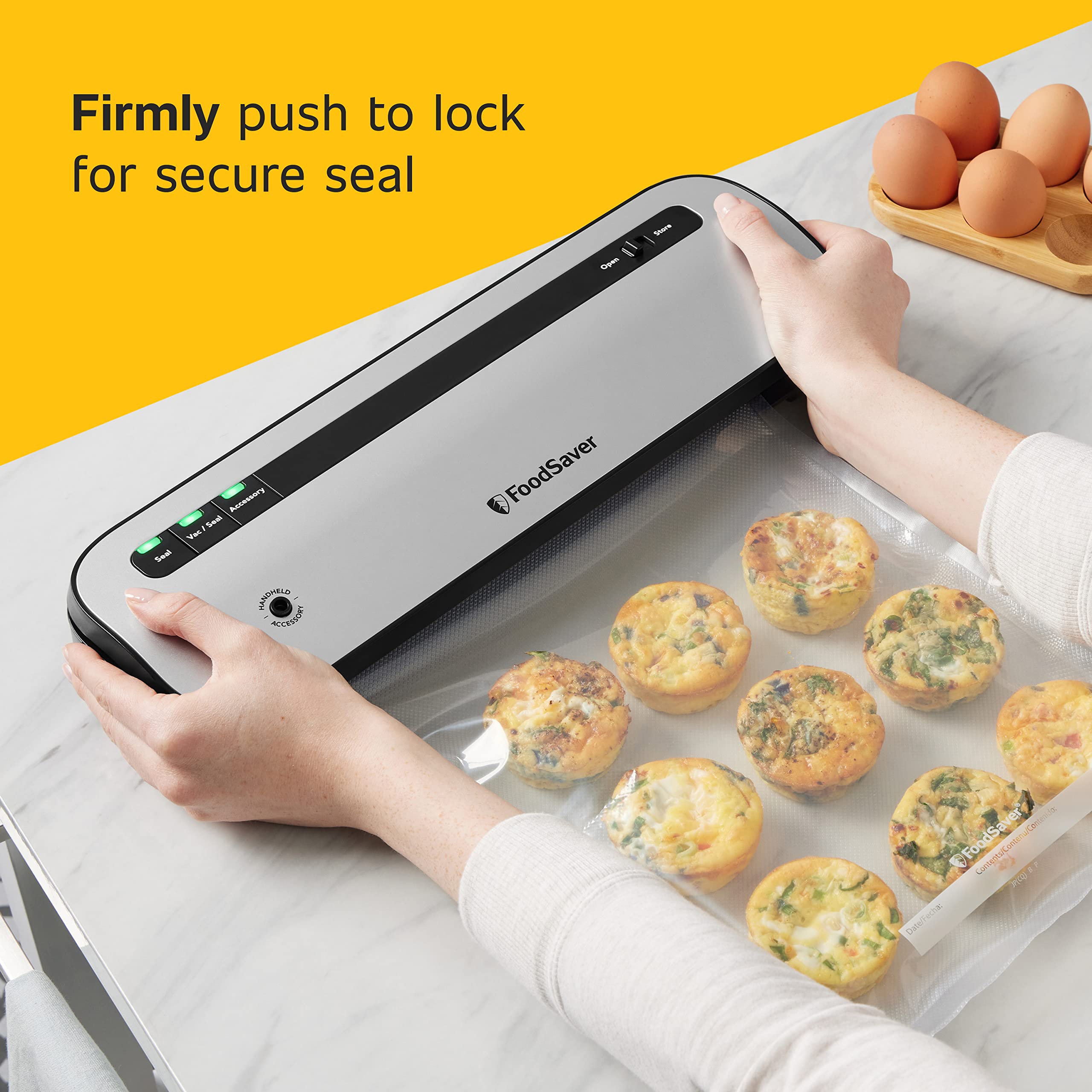 Foodsaver Space Saving Vacuum Sealer With Bags And Roll