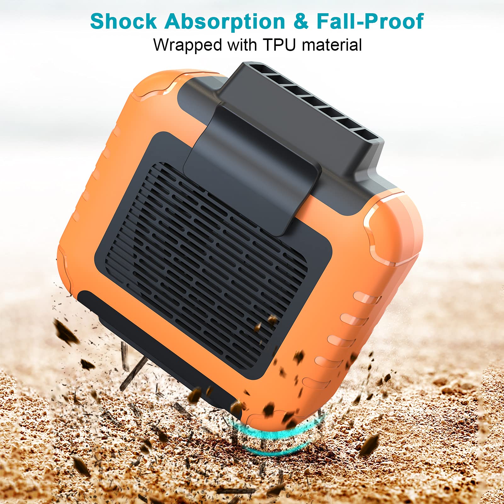 Yeedie Portable Waist Fan With 23H Working Time, Strong Airflow, 3 Speed, Personal Cool Clip Fan Under Shirt, Hand Free Wearable