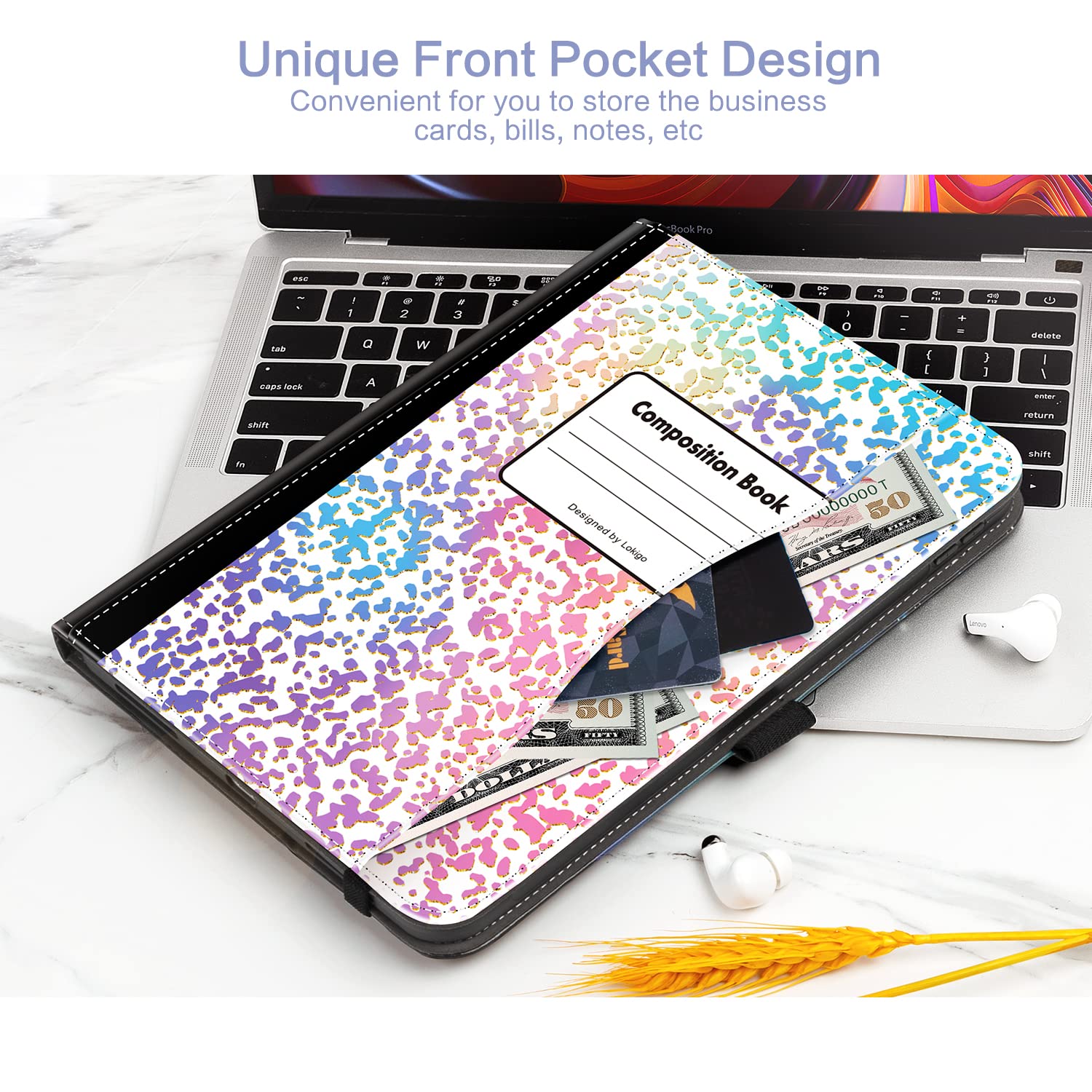 Ipad 10Th Generation Case 10.9 Inch Tablet, Ipad Case 10Th Generation, Protective Stand Cover With Pencil Holder/Hand Strap/Pock