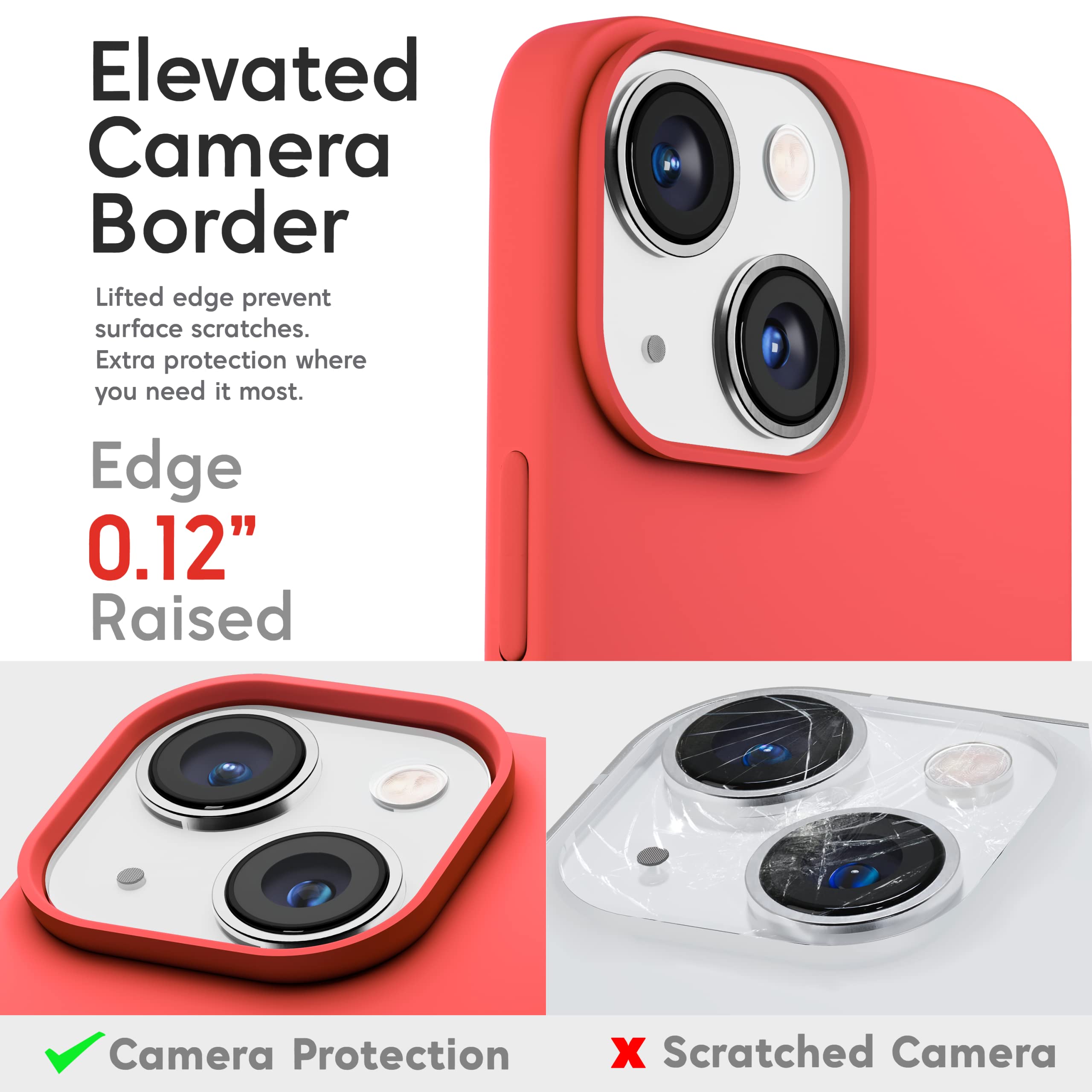 IceSword iPhone 13 Mini Case Slim Gel Shockproof Protective Silicone Berry 5.4 inch with Soft Microfiber Lining