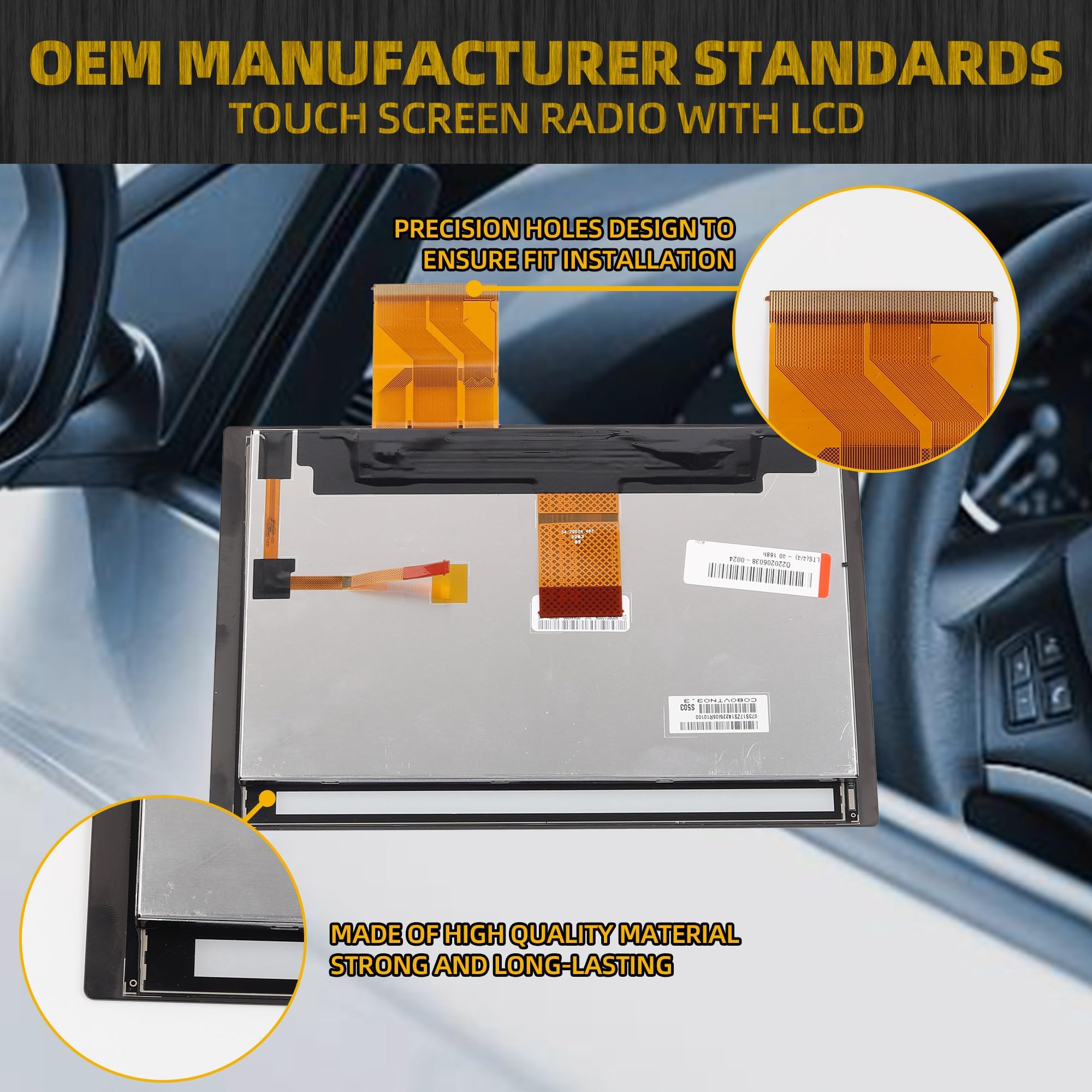 Dasbecan 8'' Touch Digitizer Lcd Screen Radio Compatible With 2020 2021 2022 Mitsubishi Outlander Replaces 8740A103 8740A098