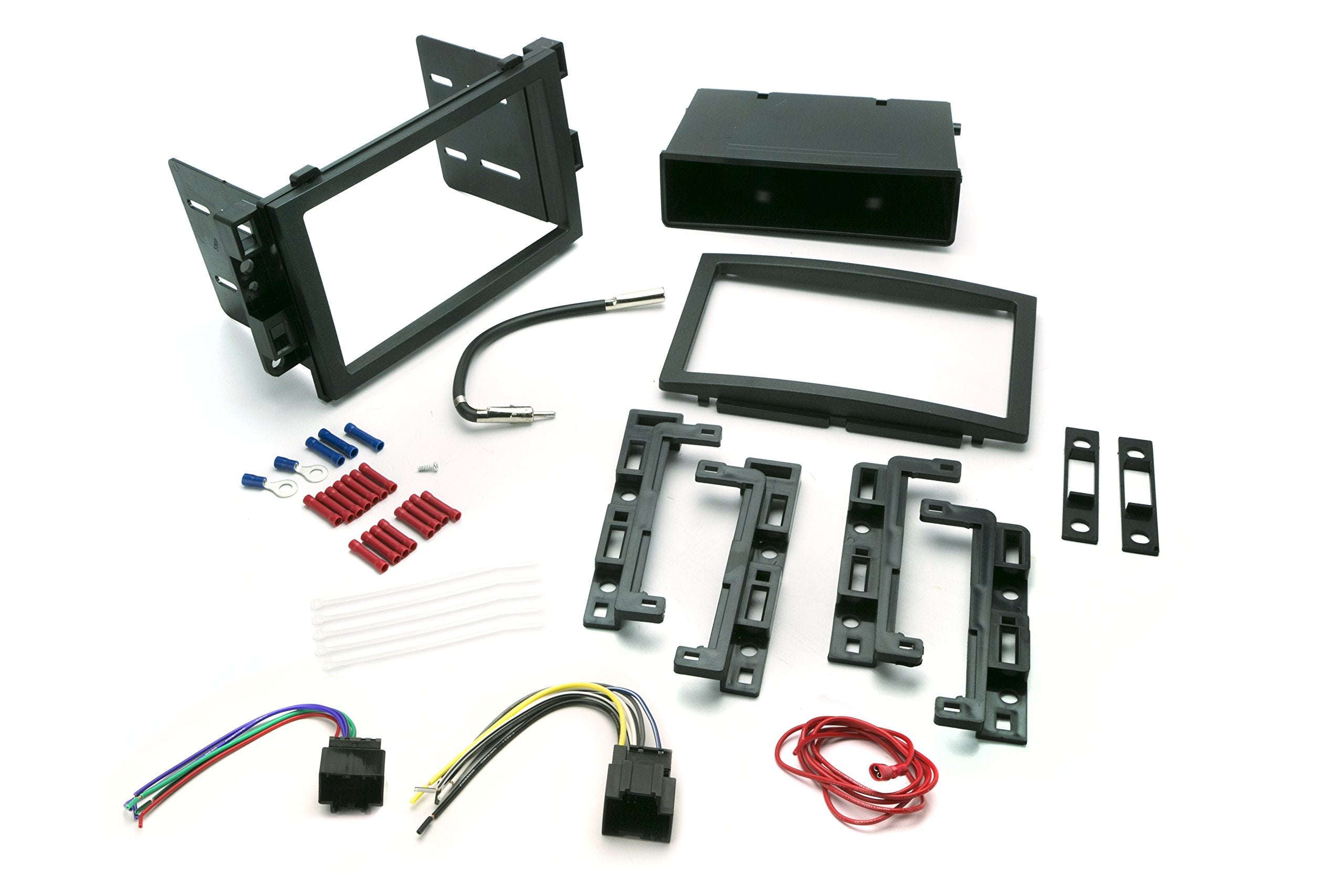 Scosche ICGM10BN Complete Double/Single DIN Stereo Installation Kit for Select Non Amplified 2006 17 General Motors Vehicles   No Steering Wheel Remote   See Fit Guide in Images to Verify Your Vehicle