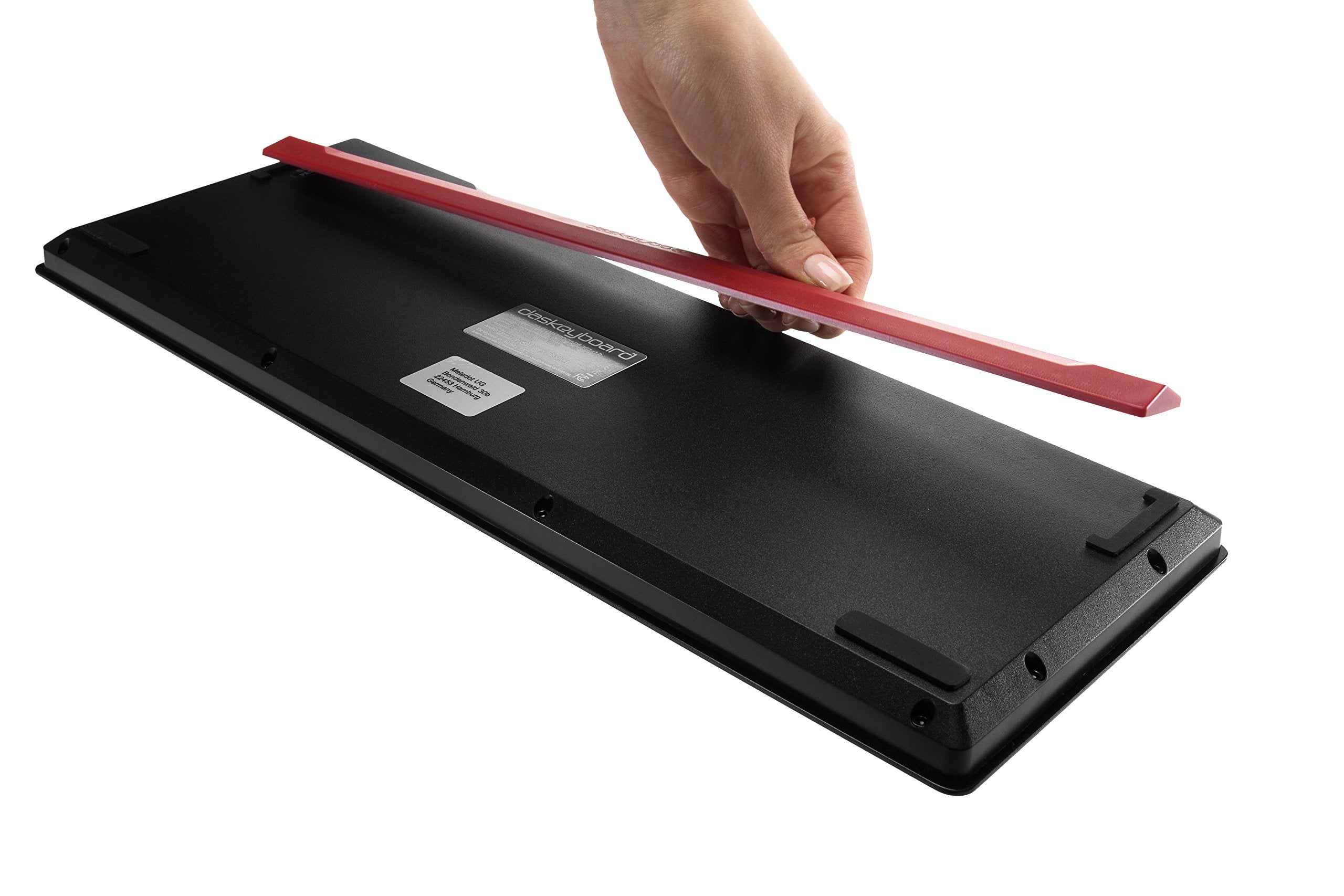 Das Keyboard 4 Ultimate Blank Wired Mechanical Keyboard, Cherry Mx Blue Mechanical Switches, 2 Port Usb 3.0 Hub, Volume Knob, Aluminum Top (104 Keys, Black)