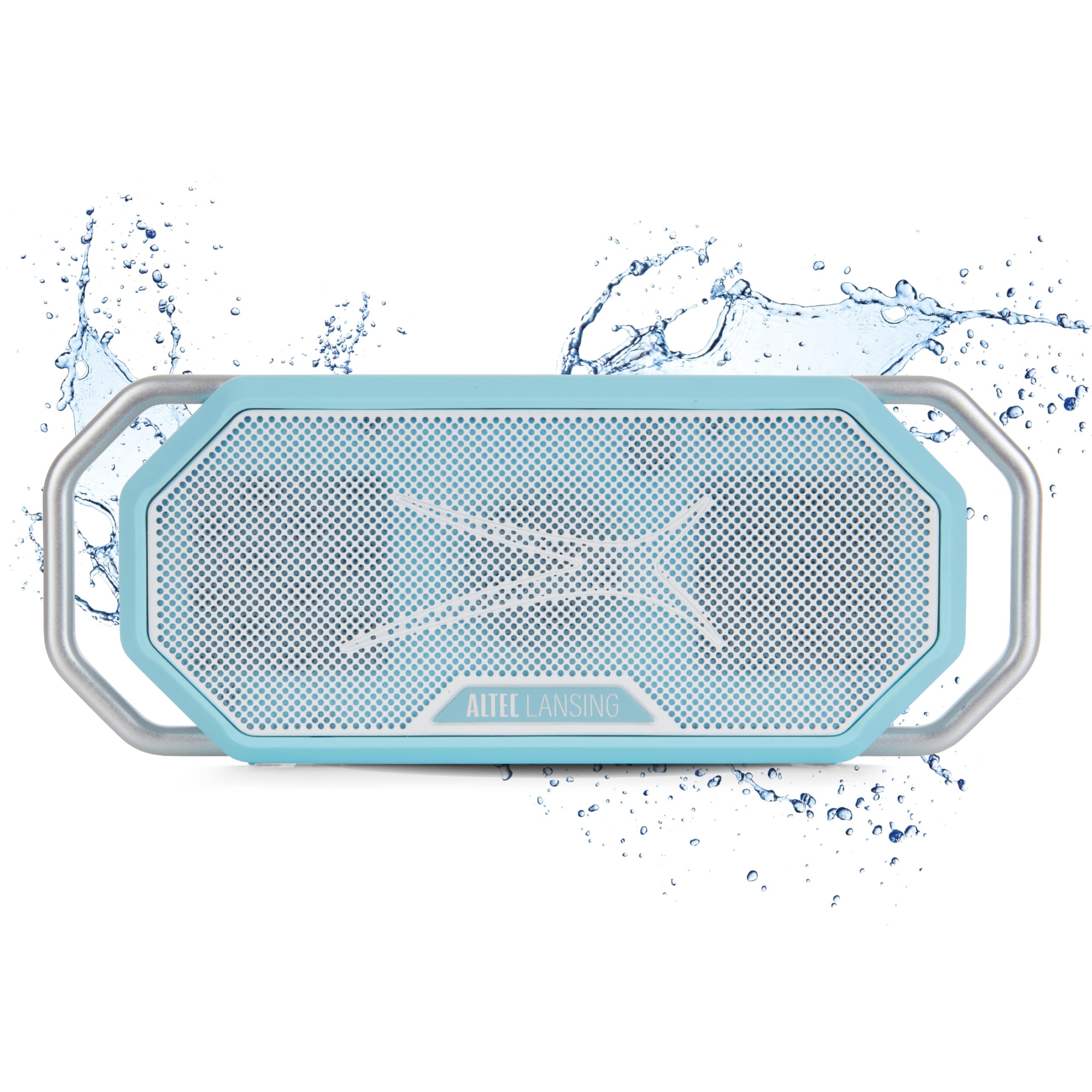 Altec Lansing HydraWAVE Portable Bluetooth Speaker, 12h Playtime, USBC Quick Charge, True Wireless Pairing, IP67 Waterproof Blu