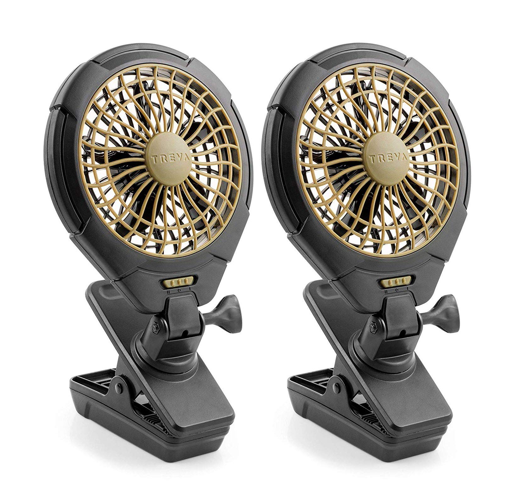 Treva 5 Inch Battery Powered Clip Slim And Portable Cooling Fan With Clamp For Travel, Outdoor,Camping, Car, Office Desk, Baby S