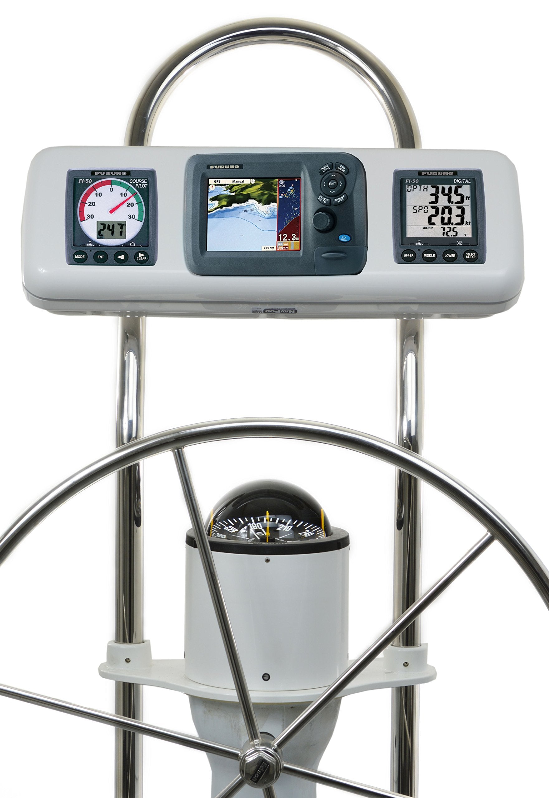 Navpod Gp2607 Systempod Pre-Cut F/Furuno Gp1670/Gp1670F 5.7'' & 2 Instruments F/12'' Wide Guard,WBEEAB00TFYQCYU