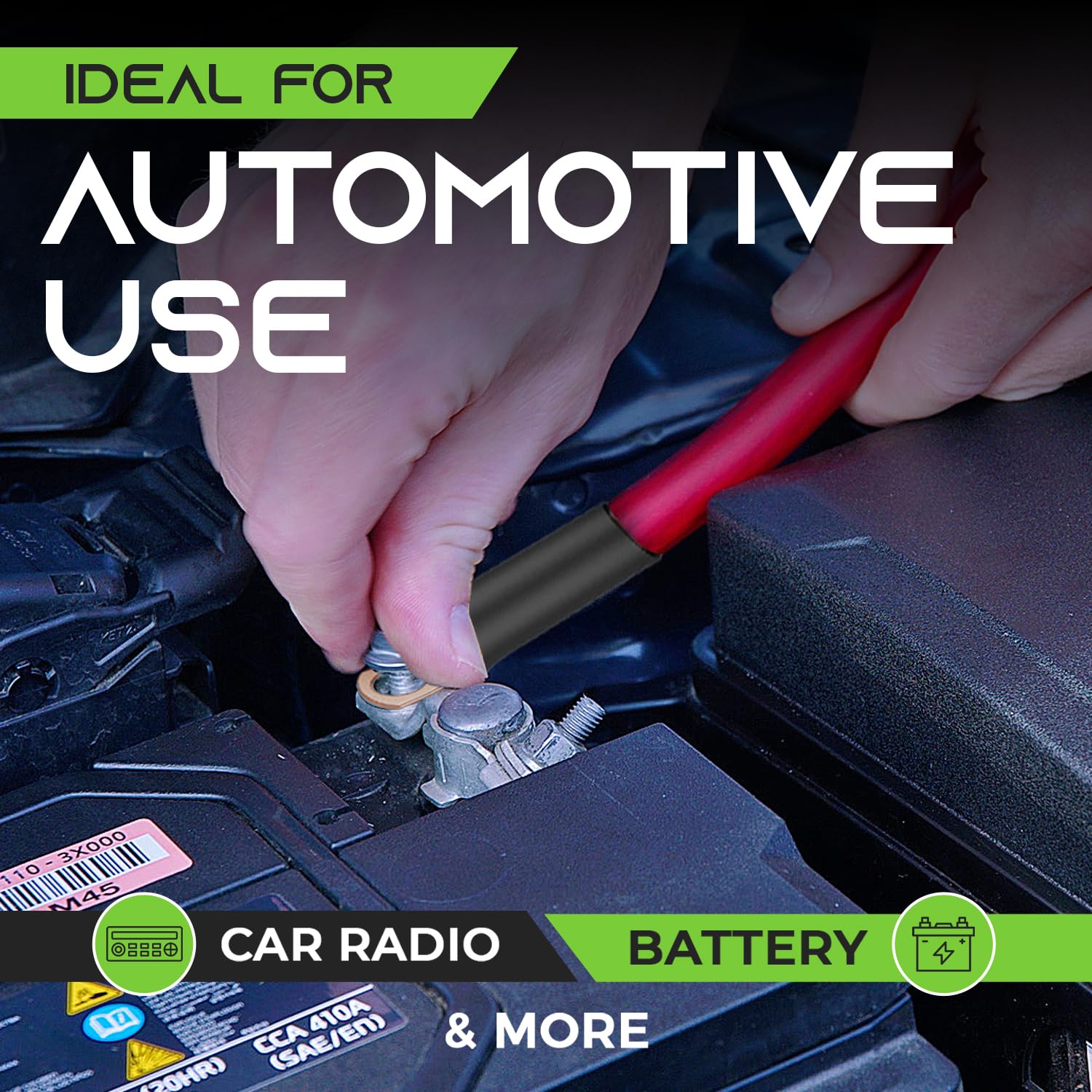 Gearit, 4 Gauge Wire, For Automotive Power/Ground, Battery Cable, Car Audio, Rv, Amp, Wire, Automotive Wire, Cca Wire, Amp Kit,