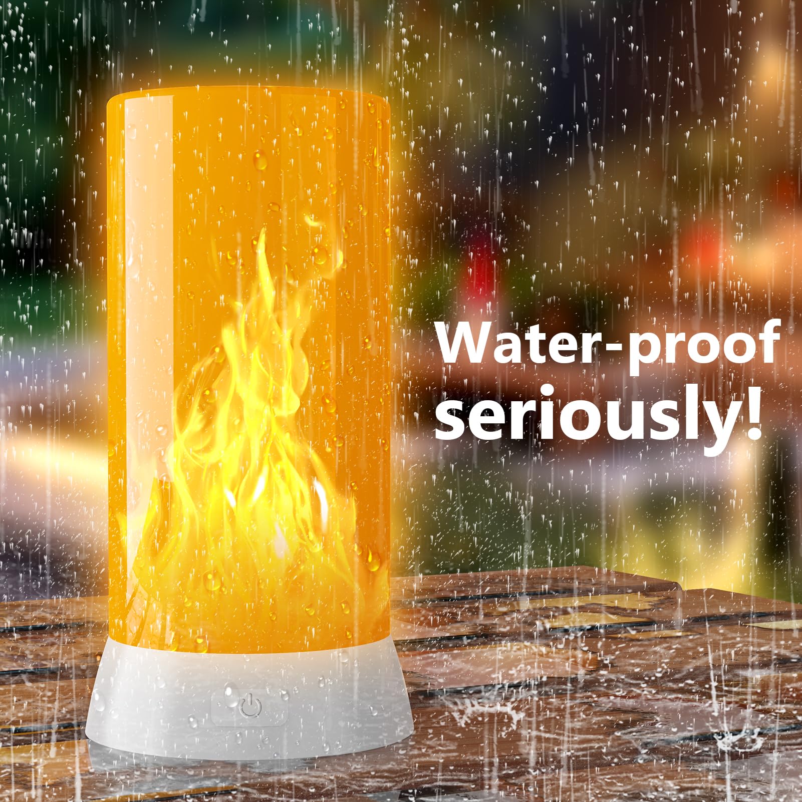 2Pcs Led Flame Effect Light, Usb Rechargeable Flame Lamp With Remote & Timer, Waterproof Dimmable Flameless Candle For Home Part