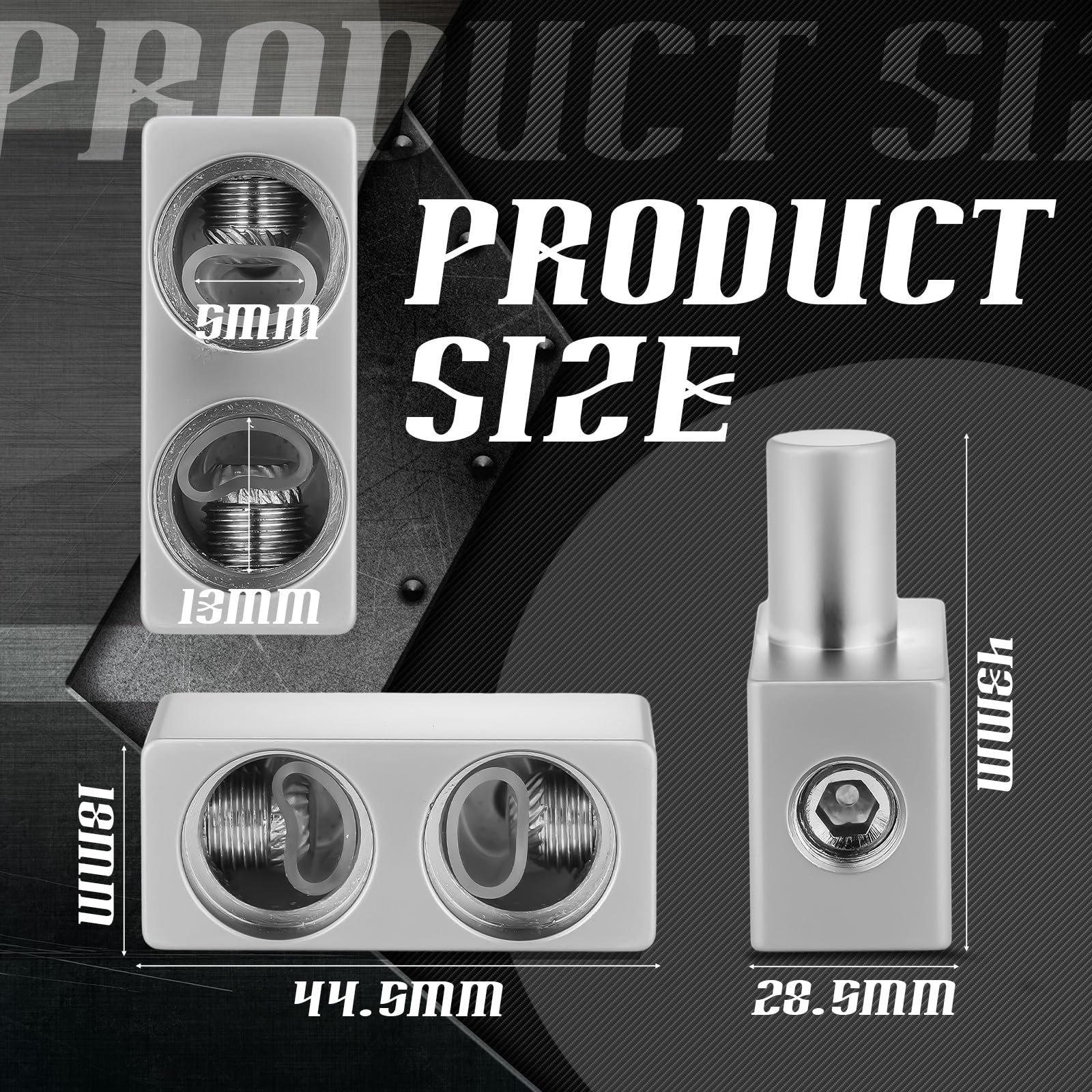 Saysurey 1 Pair Of Car Audio Dual 1/0 Gauge To 1/0 Gauge Amp Input Reducers 2 Pcs Car Audio Amp Input Wire Reducer For Easy Car