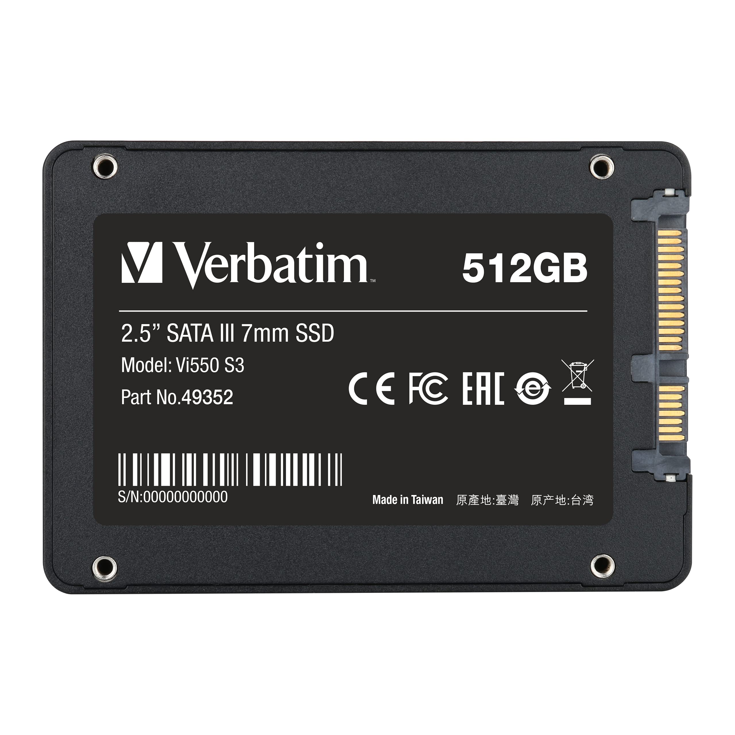 Verbatim 512Gb Vi550 Sata Iii 25A Internal Ssd
