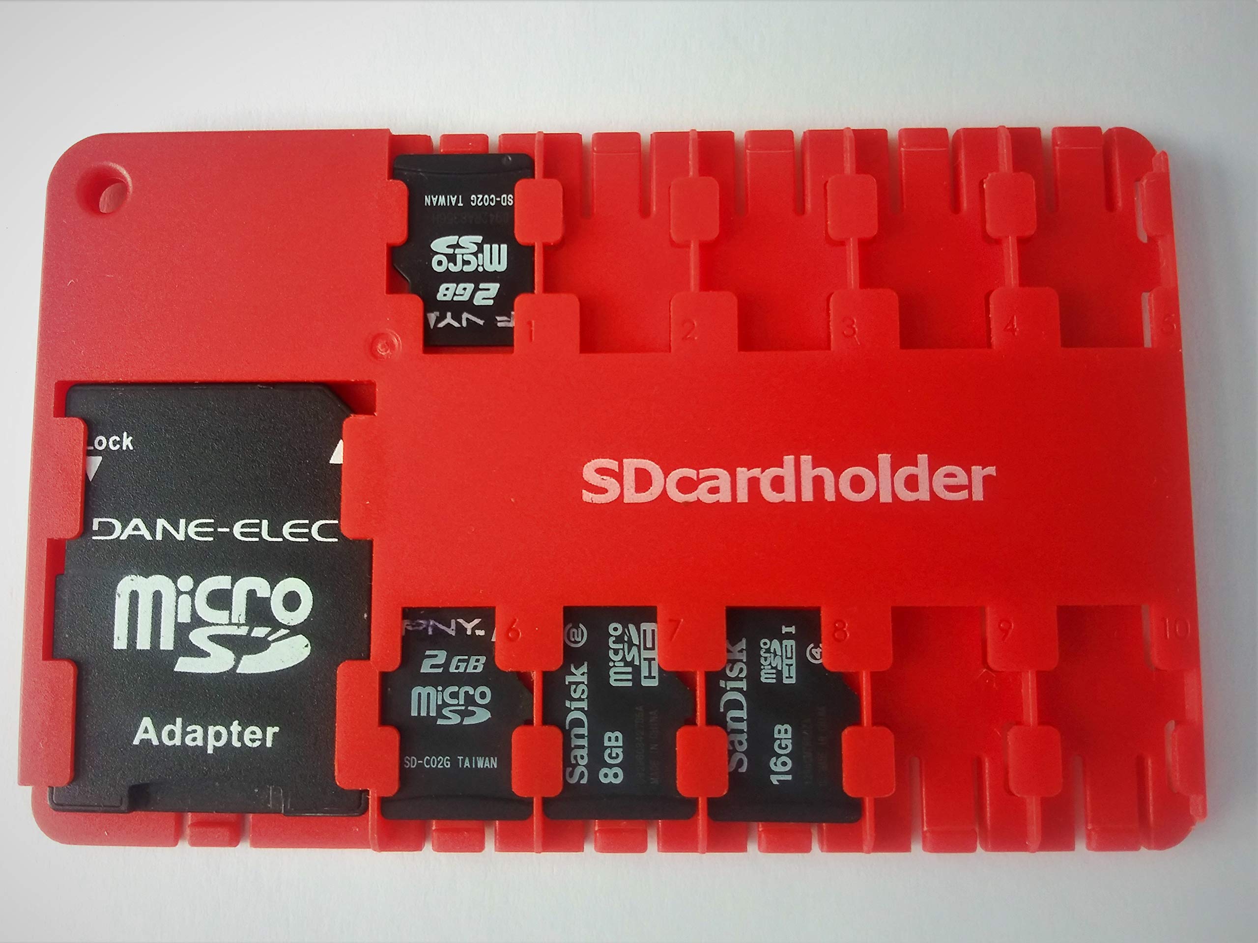 Micro Sd Card Holder Red