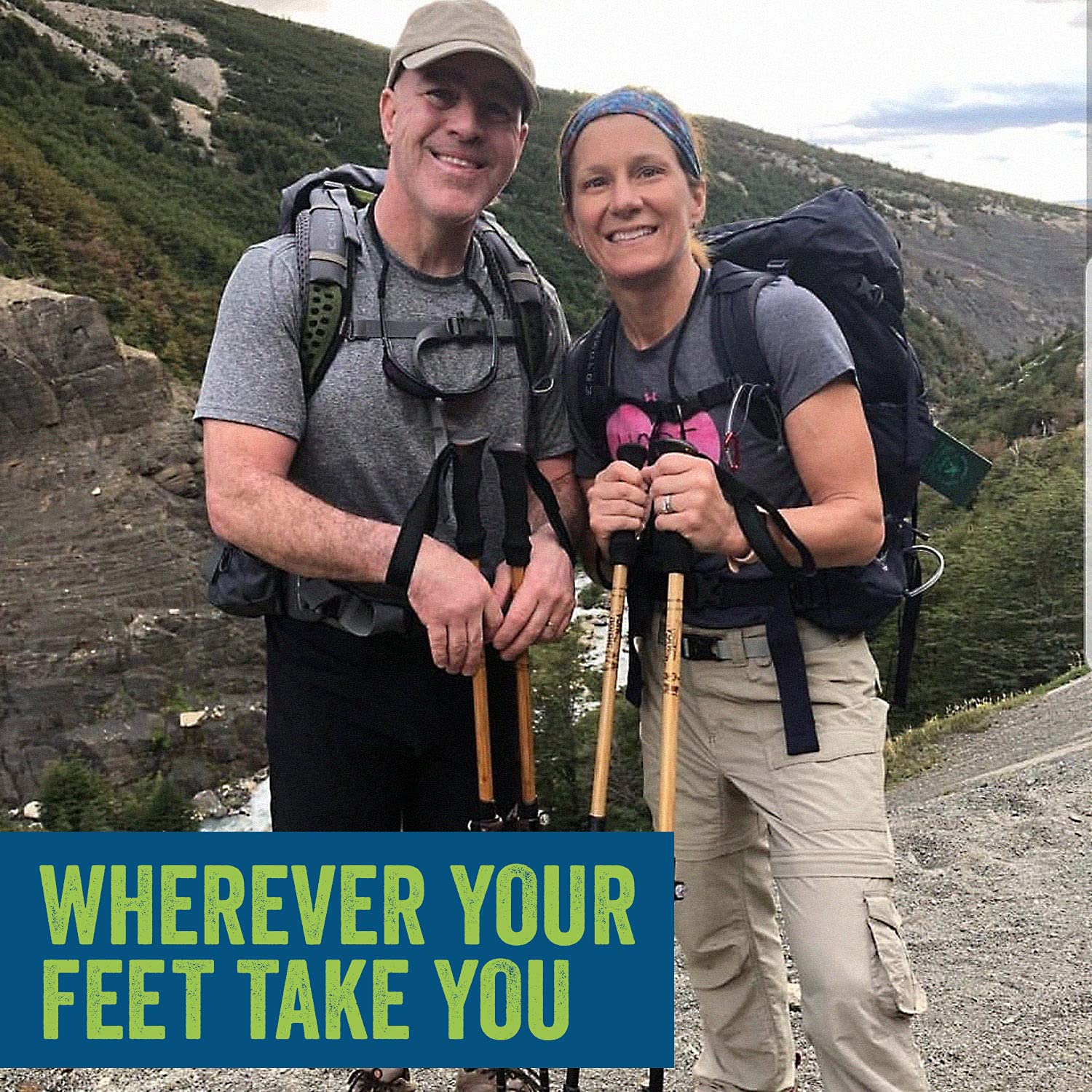 York Nordic Pro Collapsible 4 Piece Trekking/Walking Poles   Pair Of Monopod Poles W/3 Flip Locks, Detachable Rubber Feet, And G