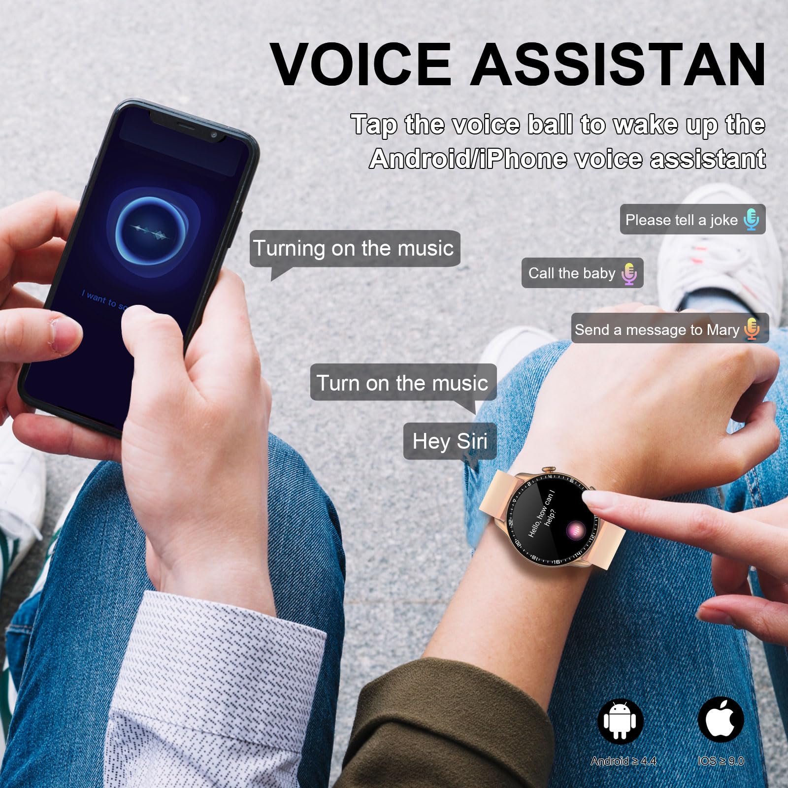 Fekido Stylish Smart Watch For Women(Answer/Dial), 1.43-Inch Amoled Waterproof Hd Screen Round Smart Wrist Band, 14 Days Battery