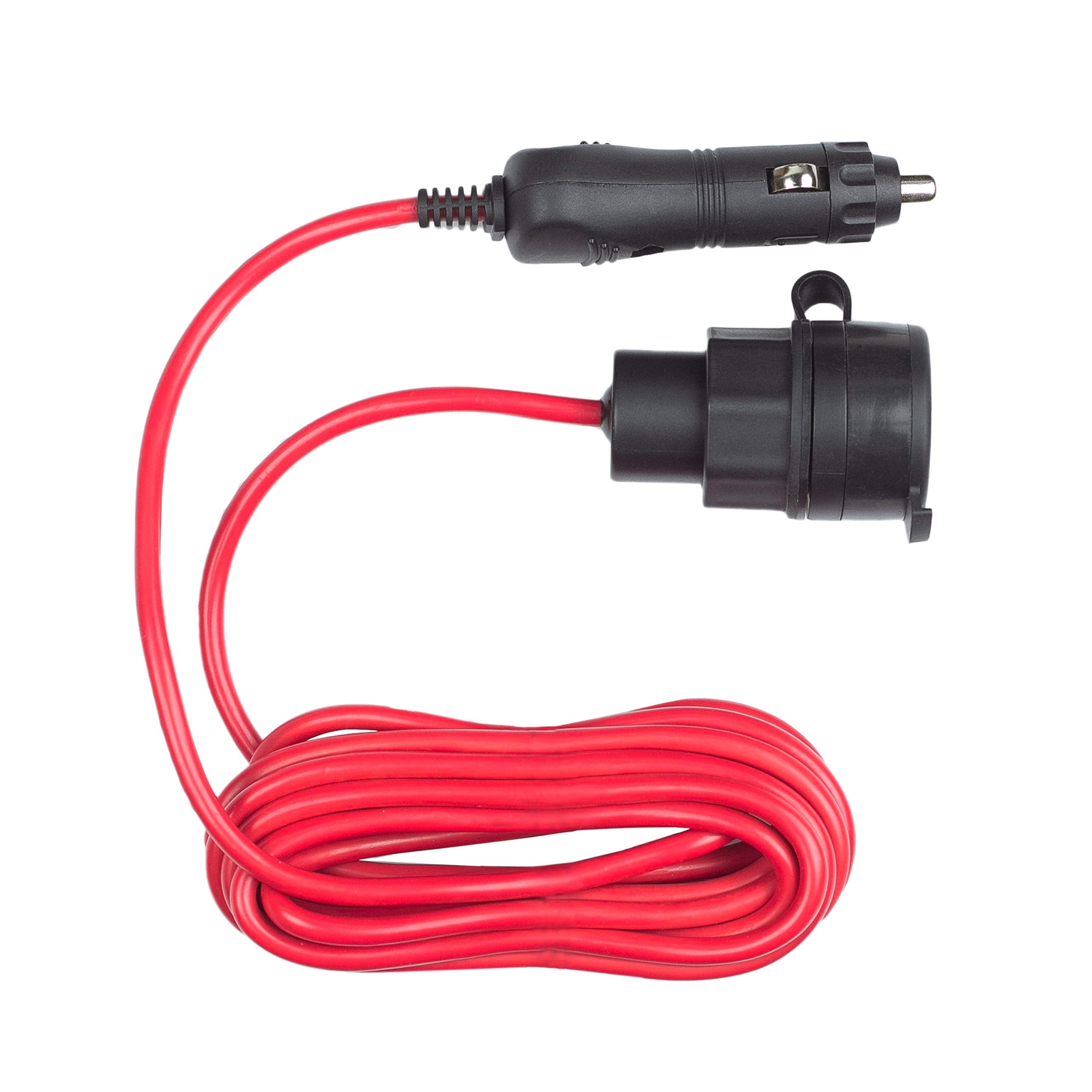 Wagan 12V/24V 12Ft. Dc Extension Cable With Panel Mount And Weather Proof Cover