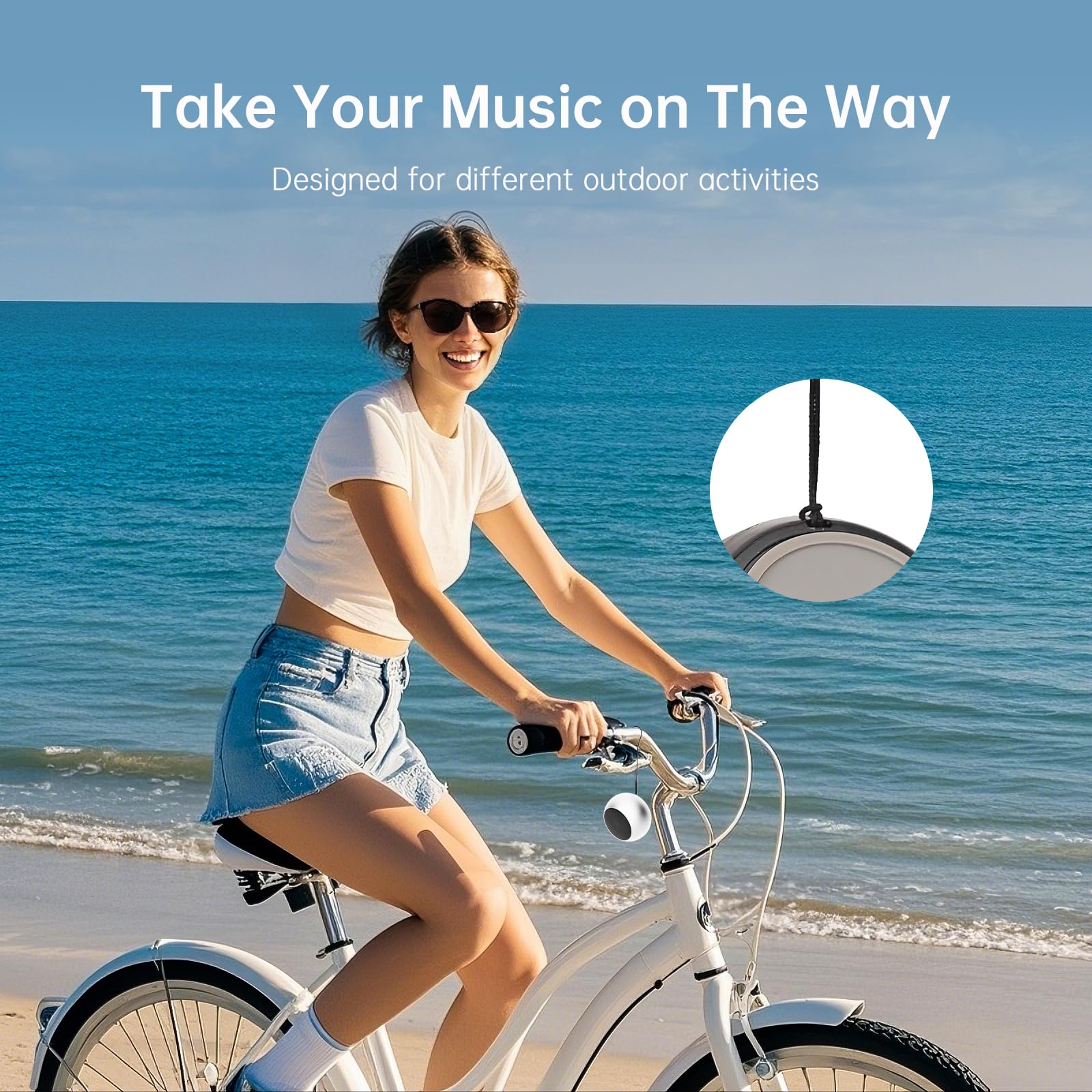 Small Bluetooth Speaker, 2025 Portable Speaker With Loud Stereo Sound And Robust Bass, Ip7 Waterproof Speaker With Lanyard Easy