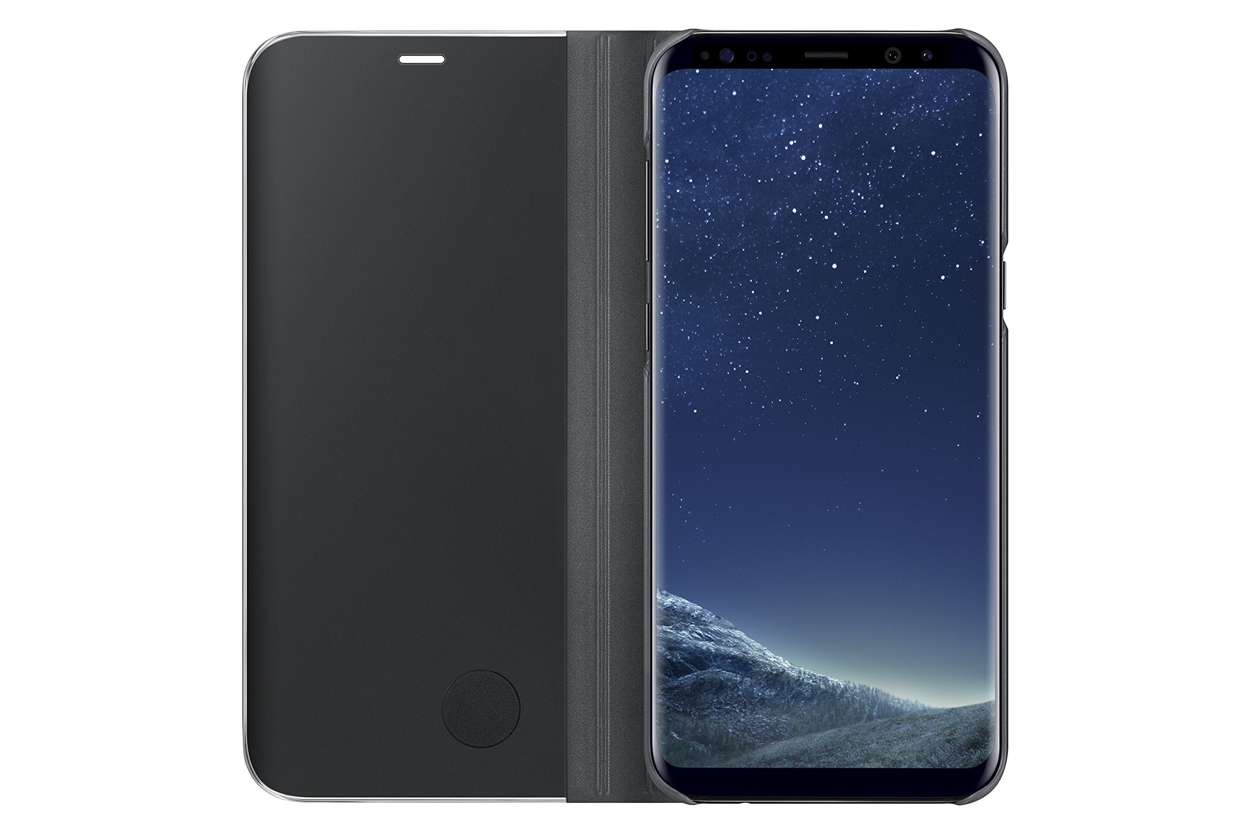Samsung Ef-Zg955Cbegus S-View Flip Cover With Kickstand, Black , For Galaxy S8+ Only