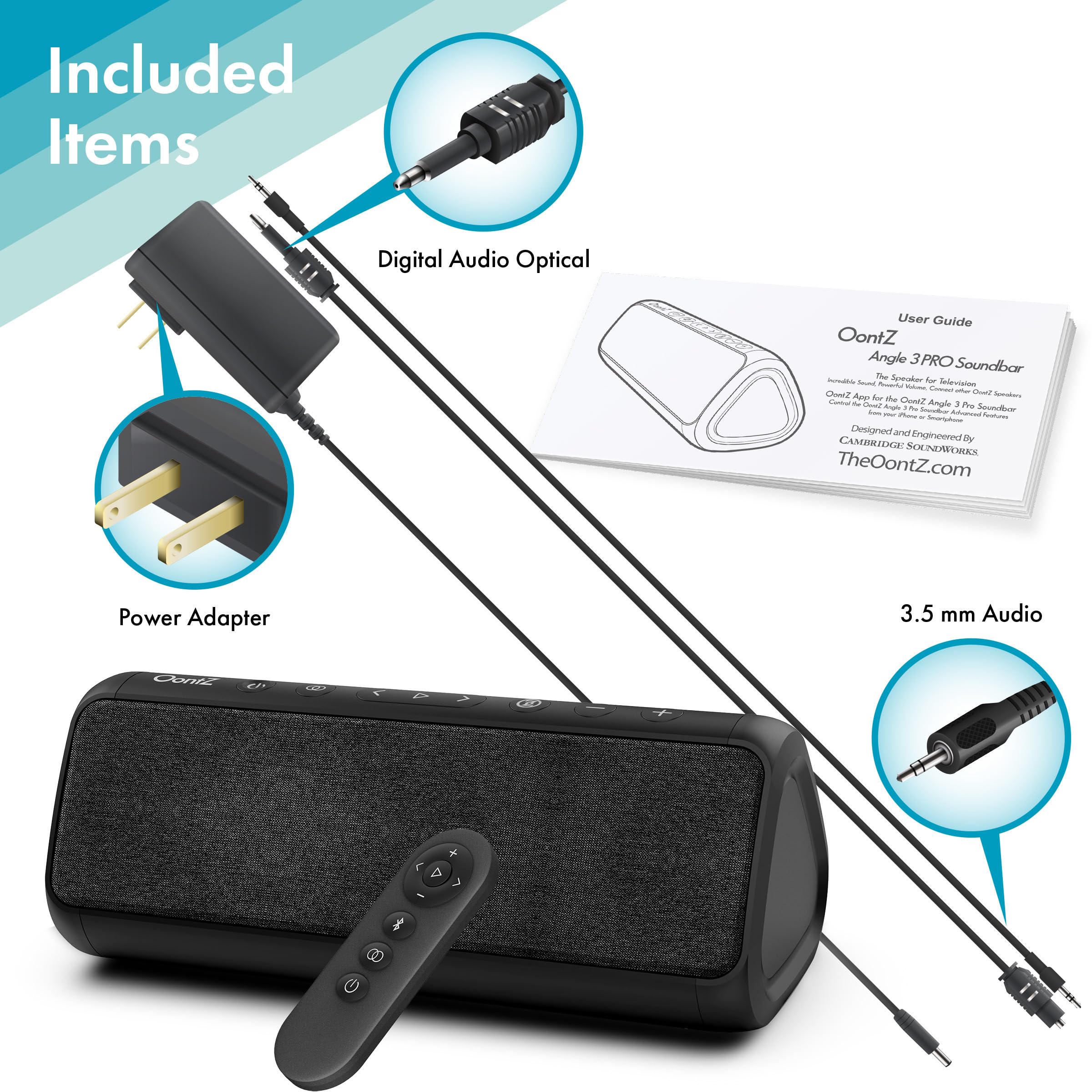 Soundbar Bluetooth Speaker - Sound Bar For Tv With Optical Input Jack And Remote Control - Wireless Home Stereo System Component