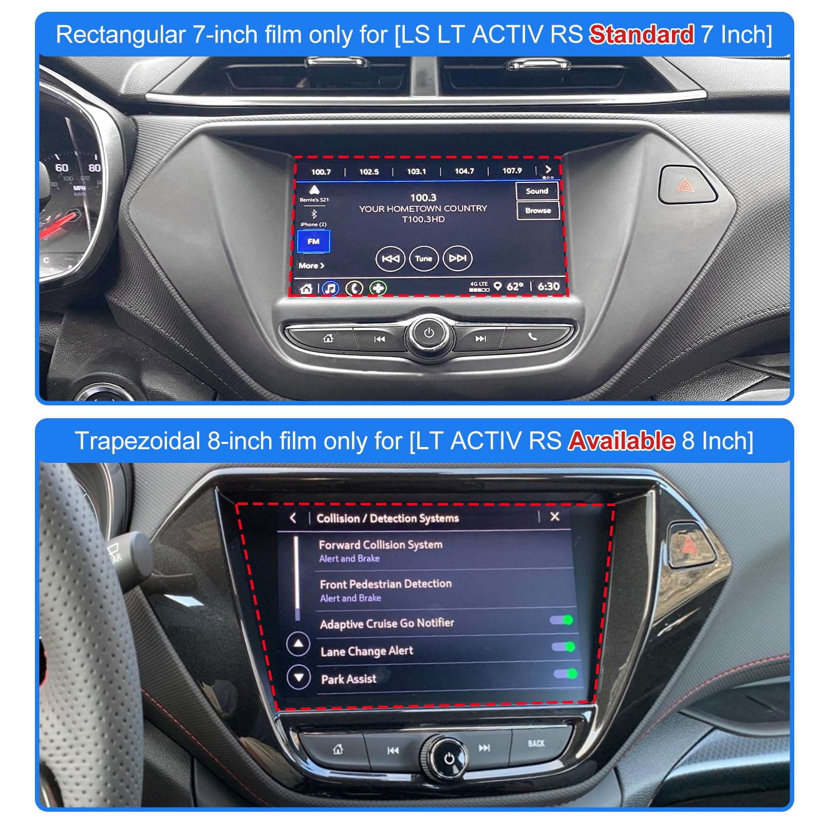 Sxcy 2023 Trailblazer Screen Protector For 2021 2022 2023 Chevy Trailblazer Touch Screen Protector[Lt Activ Rs Trims Available 8 Inch]