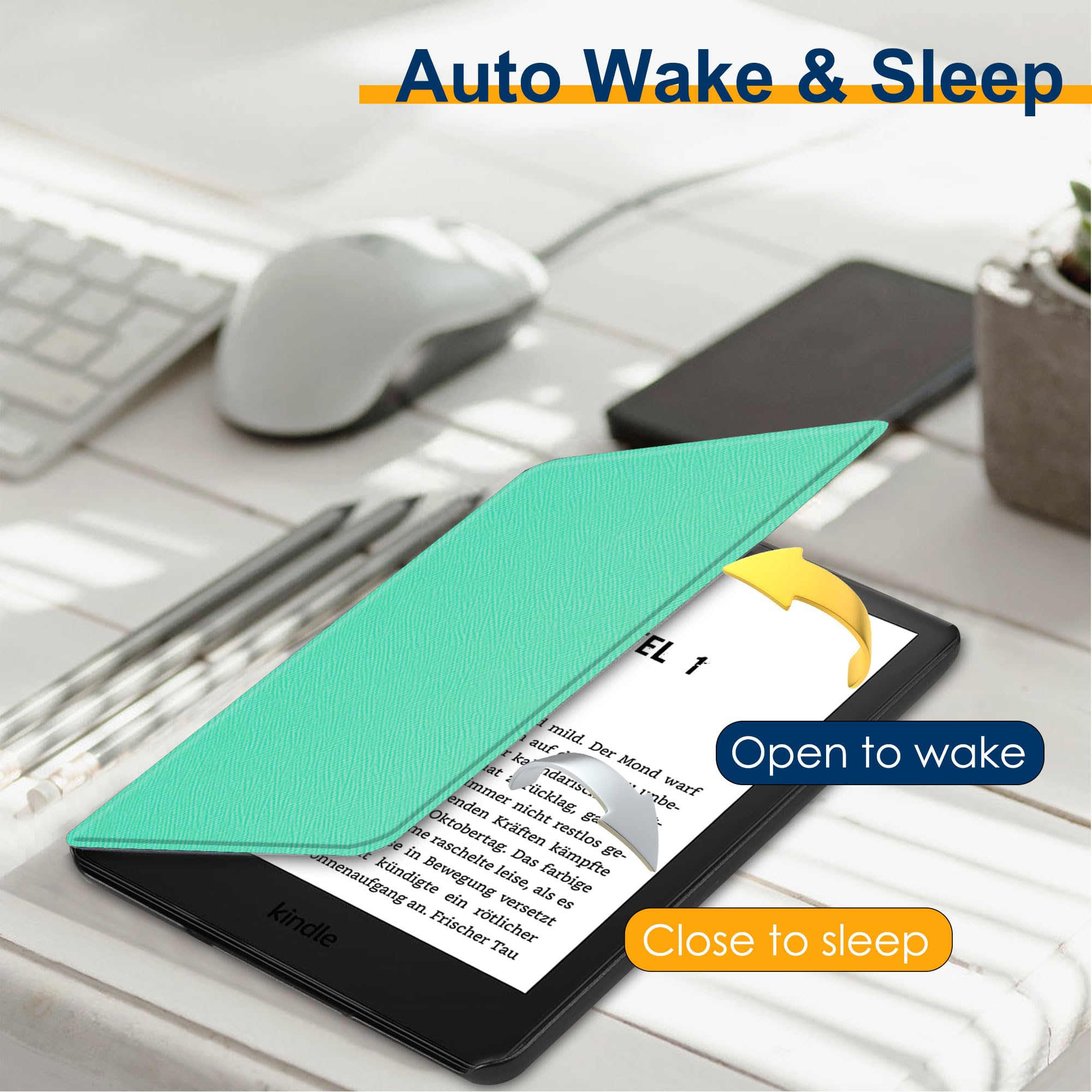 Tiorecime Case For Kindle Paperwhite 11Th Generation 6.8'' And Kindle Paperwhite Signature Edition 2021 Release, All New Pu Leat