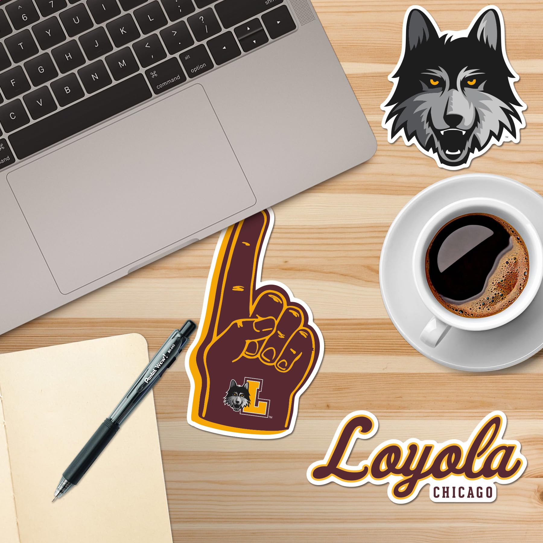 Loyola University Chicago 8Ct Vinyl Large Deluxe Stickers Variety Pack   Laptop, Water Bottle, Scrapbooking, Tablet, Skateboard,