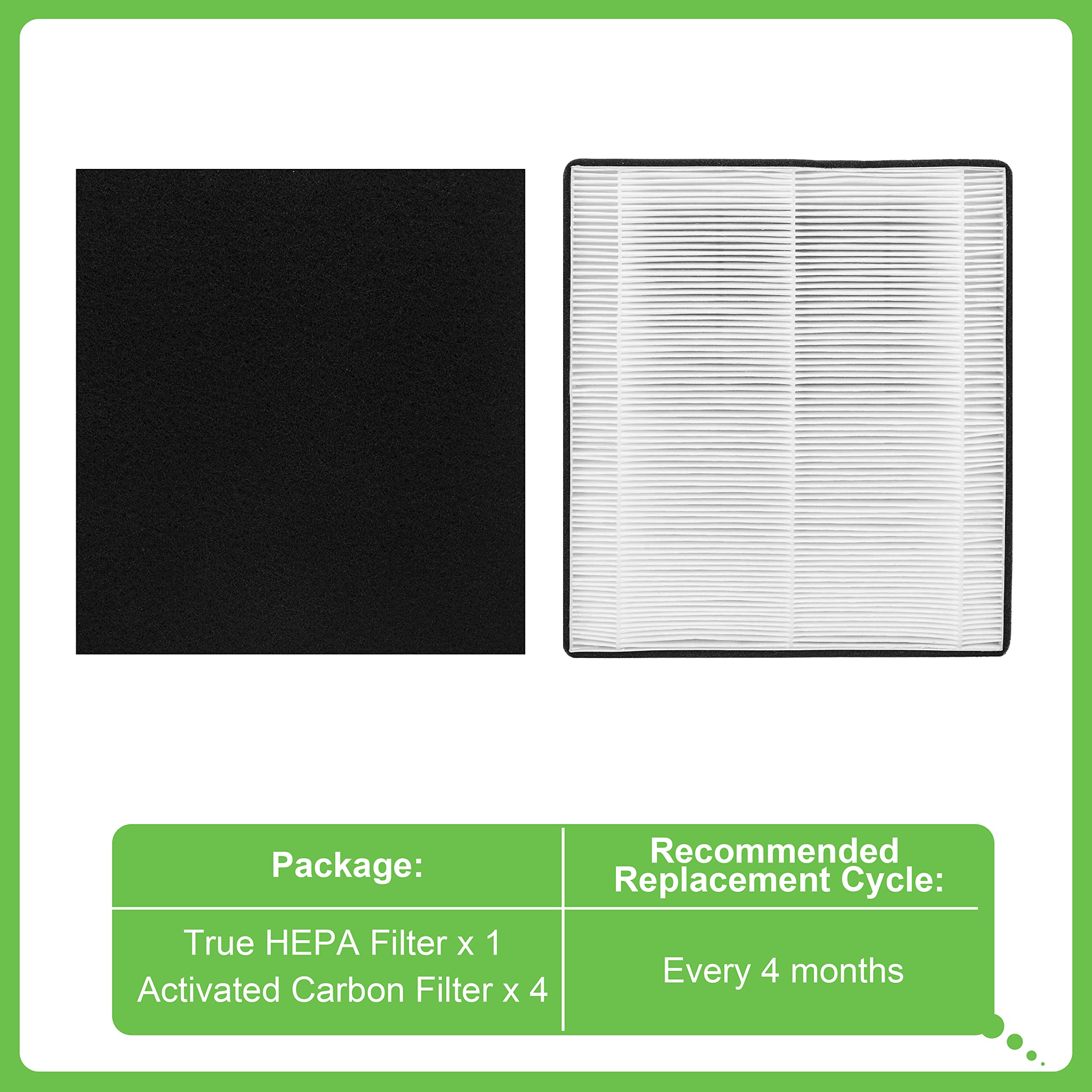 Hichoryer Md1 0022 Replacement Filter, Compatible With Vornado Air Purifier Models Ac300, Ac350, Ac500, Ac550, Pco200, Pco300 An