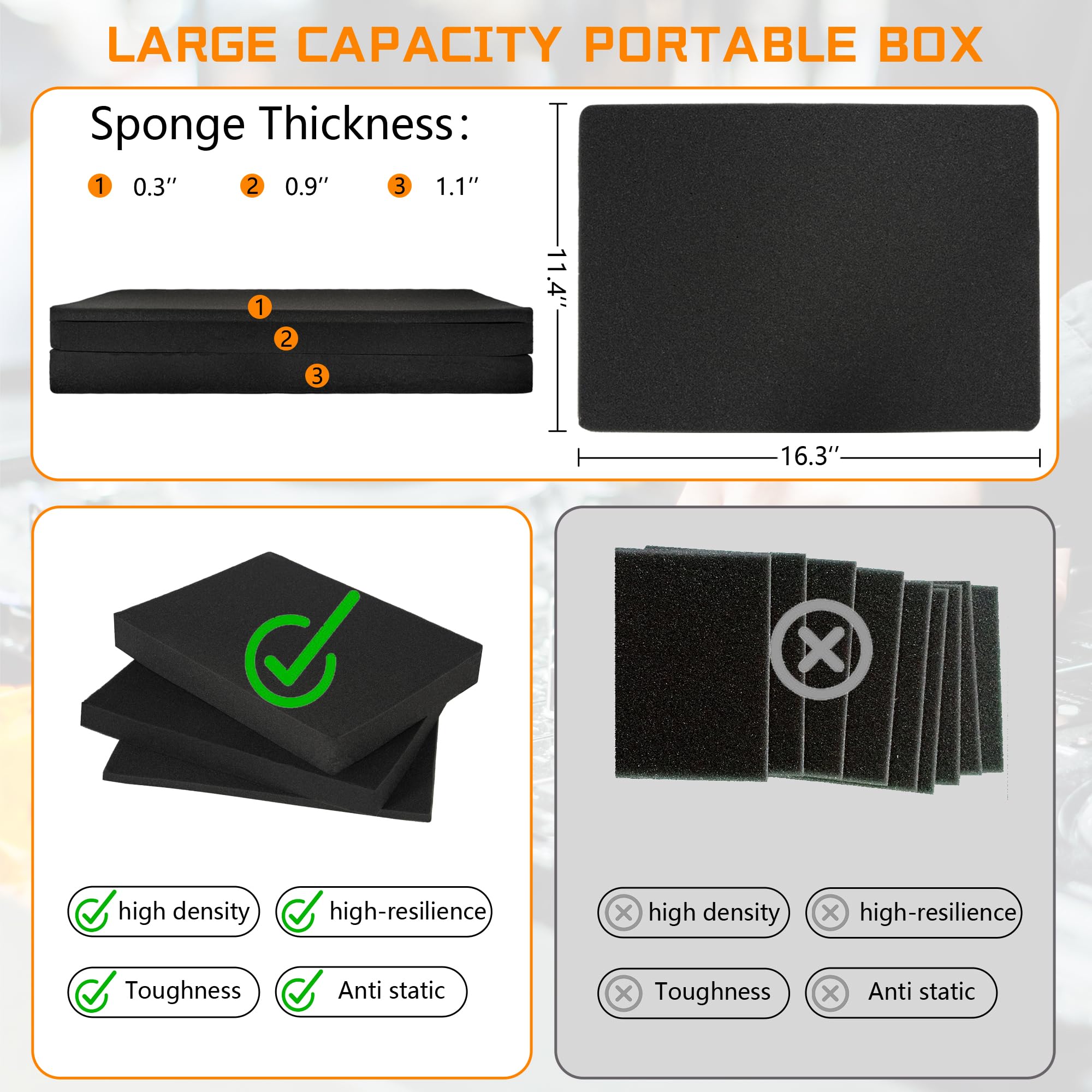 Ithwiu 17 Inch Aluminum Carrying Case 17 X 12 X 6 Inch Ideal For Microphone & Camera Gear Transportation, Dj Mixer Case With Cus