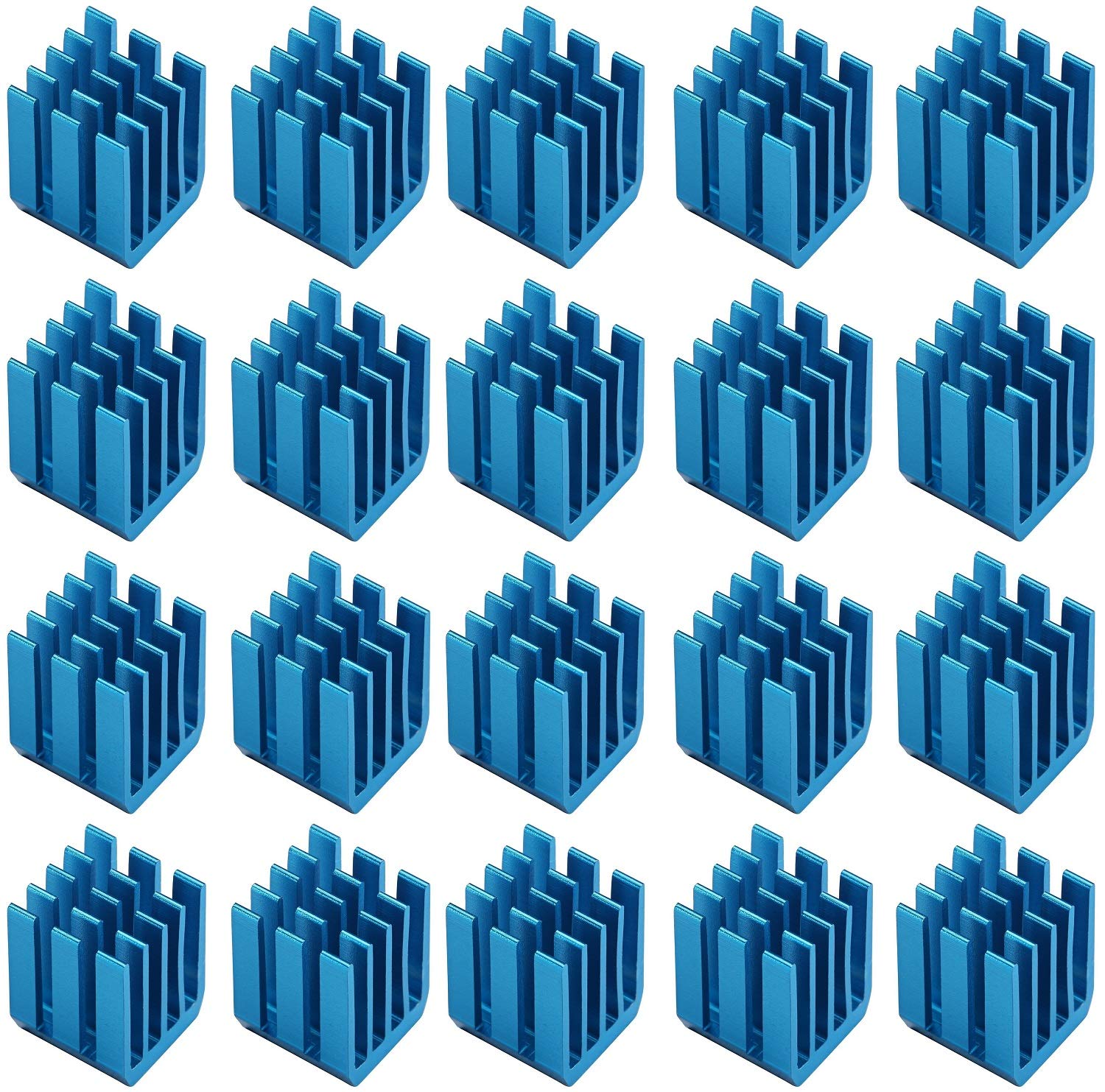 Easycargo 30Pcs 3D Printer Heatsink Kit + 3M 8810 Thermal Adhesive Tape, Anodized Aluminum Heatsink 3D Printer Cooler For Cooling Tmc2130 Tmc2100 A4988 Drv8825 Tmc2208 Stepper Motor Driver Module