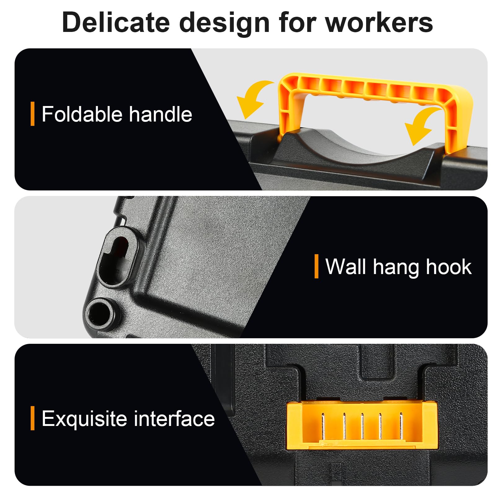 Dcb104 Battery Charger Station Replacement For Dewalt Battery Charger, Simultaneous Charging For 12V And 20V Max Battery Black