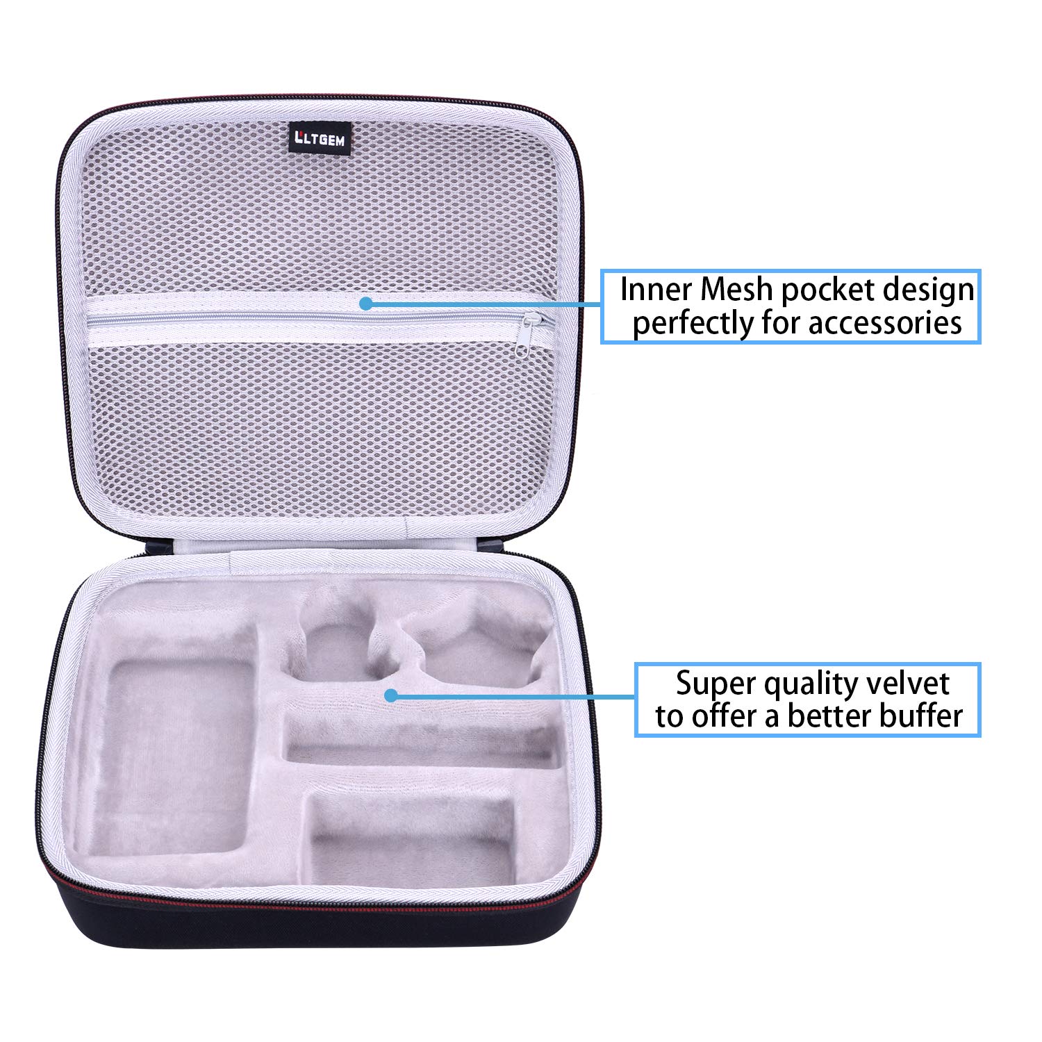 Ltgem Eva Hard Case For Zoom H6 All/Zoom H6 Six-Track/Zoom H6Essential / Zoom H4Essential Portable Recorder. Fits Charger, Cable