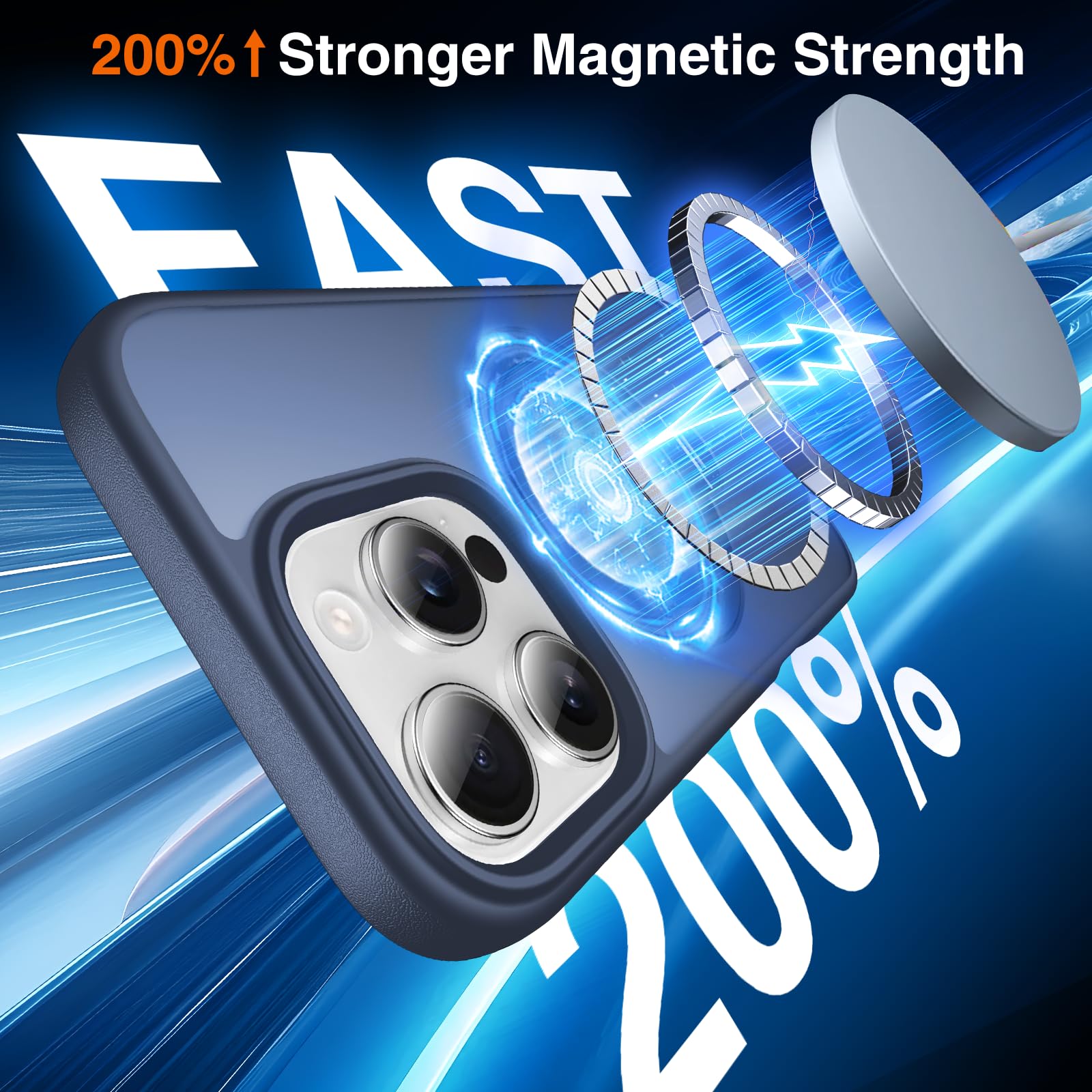 Chicfun 360 O-Ring Magstander For Iphone 14 Pro Max Case With Magnetic Kickstand Ring Holder [Compatible With Magsafe][360Rotate