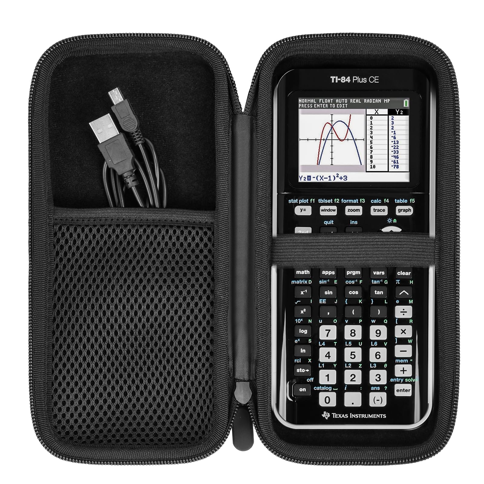 Graphing Calculator Case For Texas Instruments Ti 84 Plus Ce, Carrying Box Protective Case For Ti 83 Plus Ce Ti 85 Ti 89 Ti 82 P