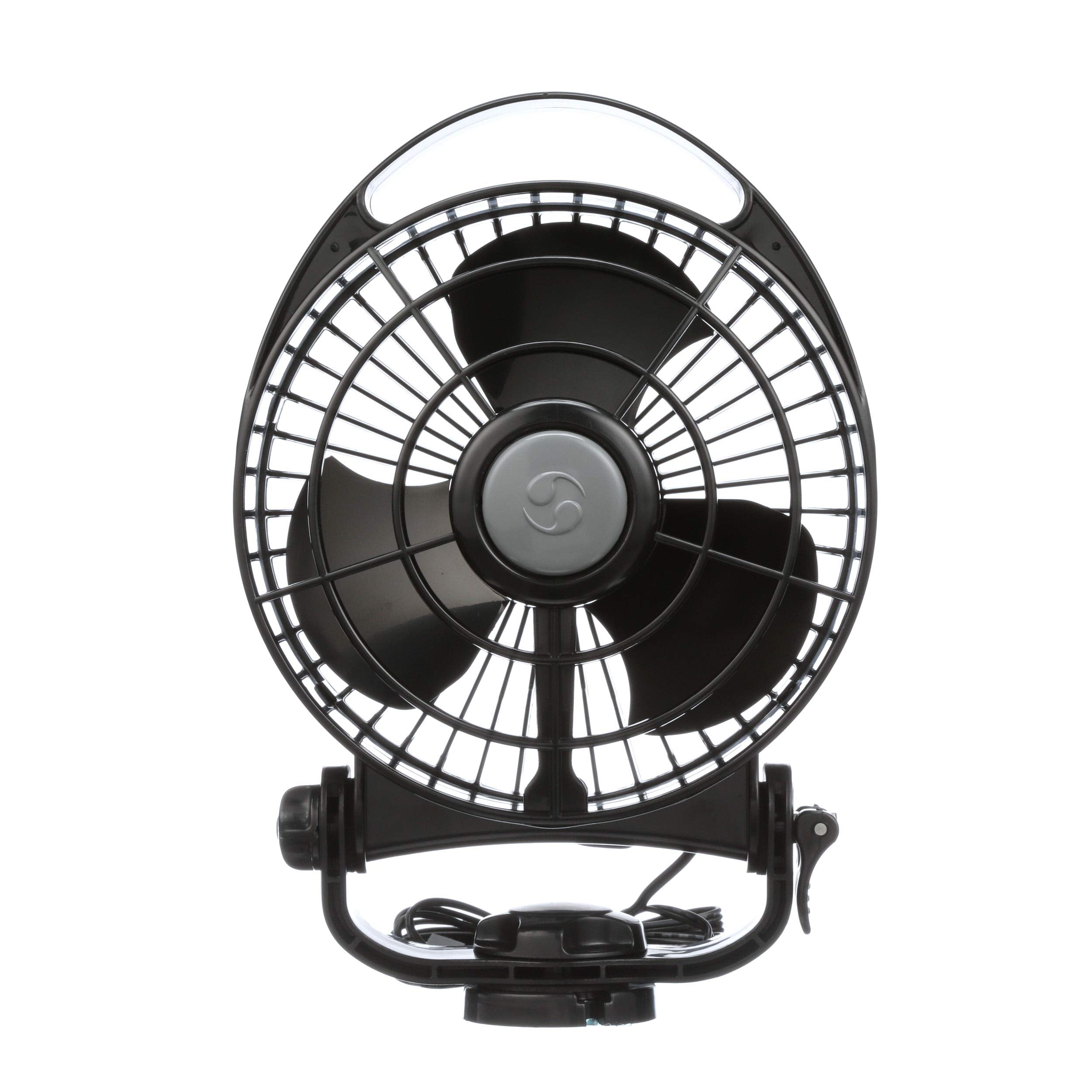 Caframo Bora. 12V Marine Fan. Direct Wire, Low Draw, 5000 Hour Motor Life. Black, 6.5    x 3.0    x 9.5   