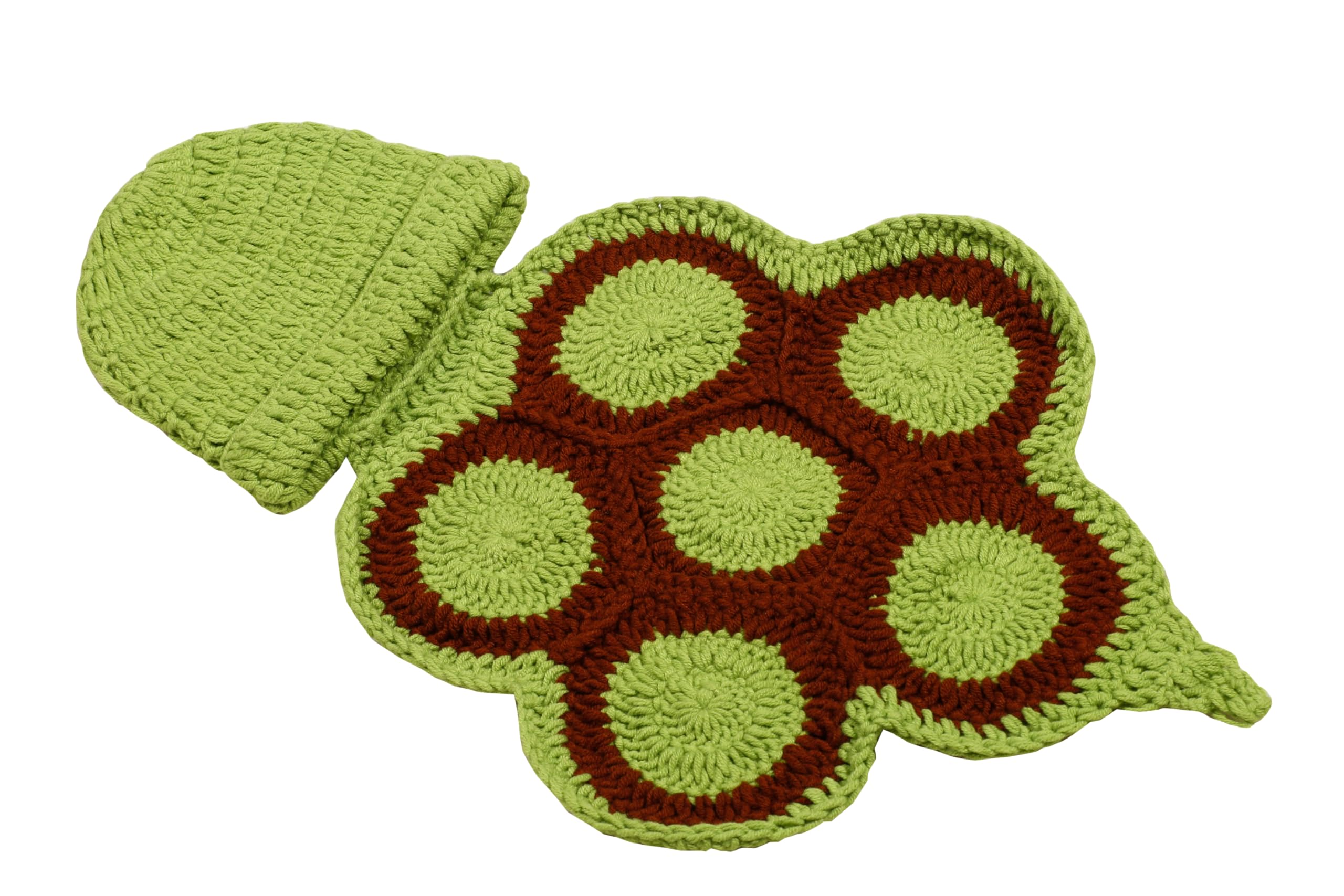 Matissa, Baby Photography Prop (Turtle) Newborn Baby Girl Boy Crochet Knit Costume Photo Photography Prop Hats Outfits Multi