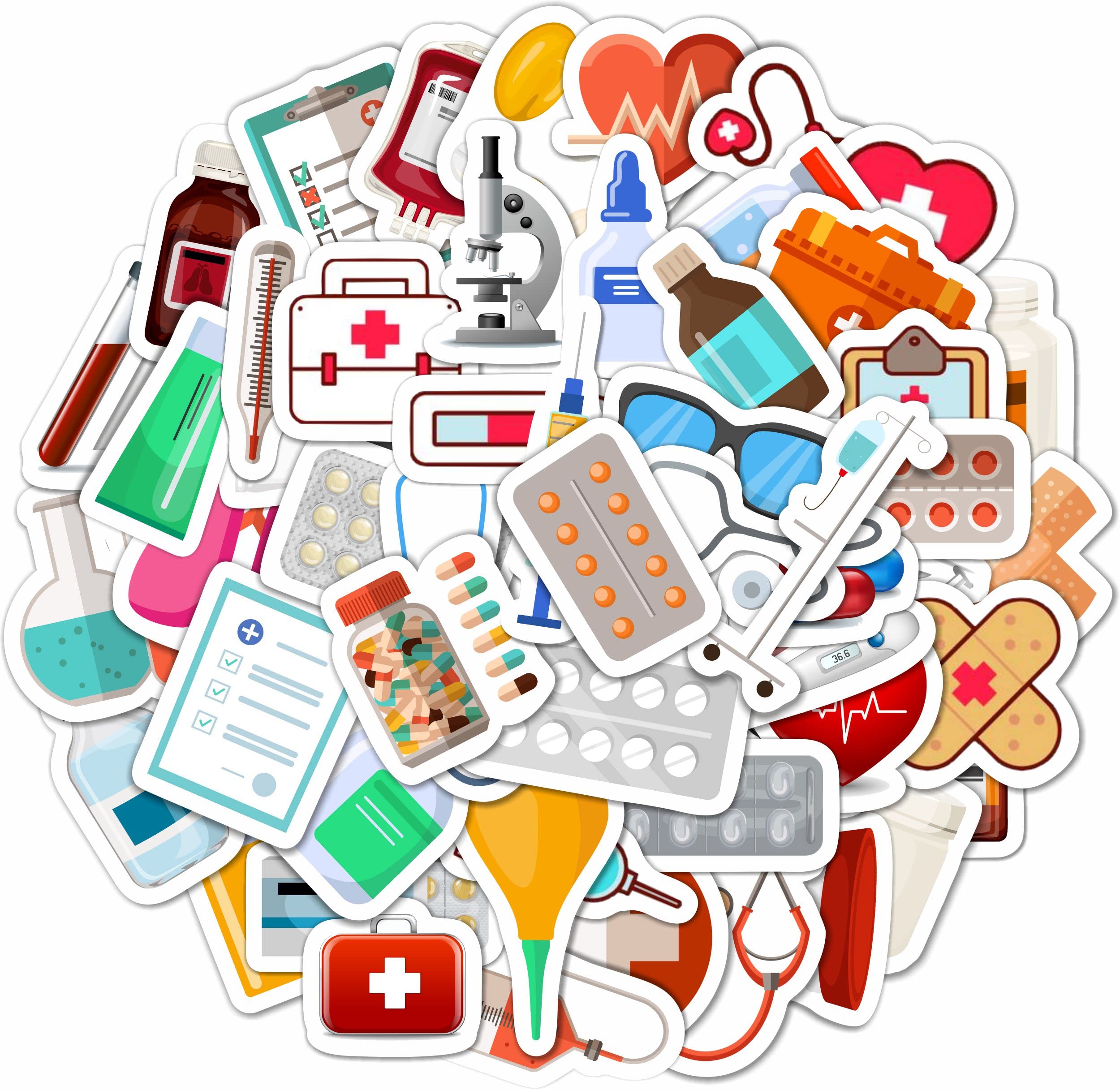 100Pcs Medical Stickers, Doctor Stickers, Doctor Stickers, Doctor Tools, Doctor Office Stickers, Doctor Kit, Doctor Kit