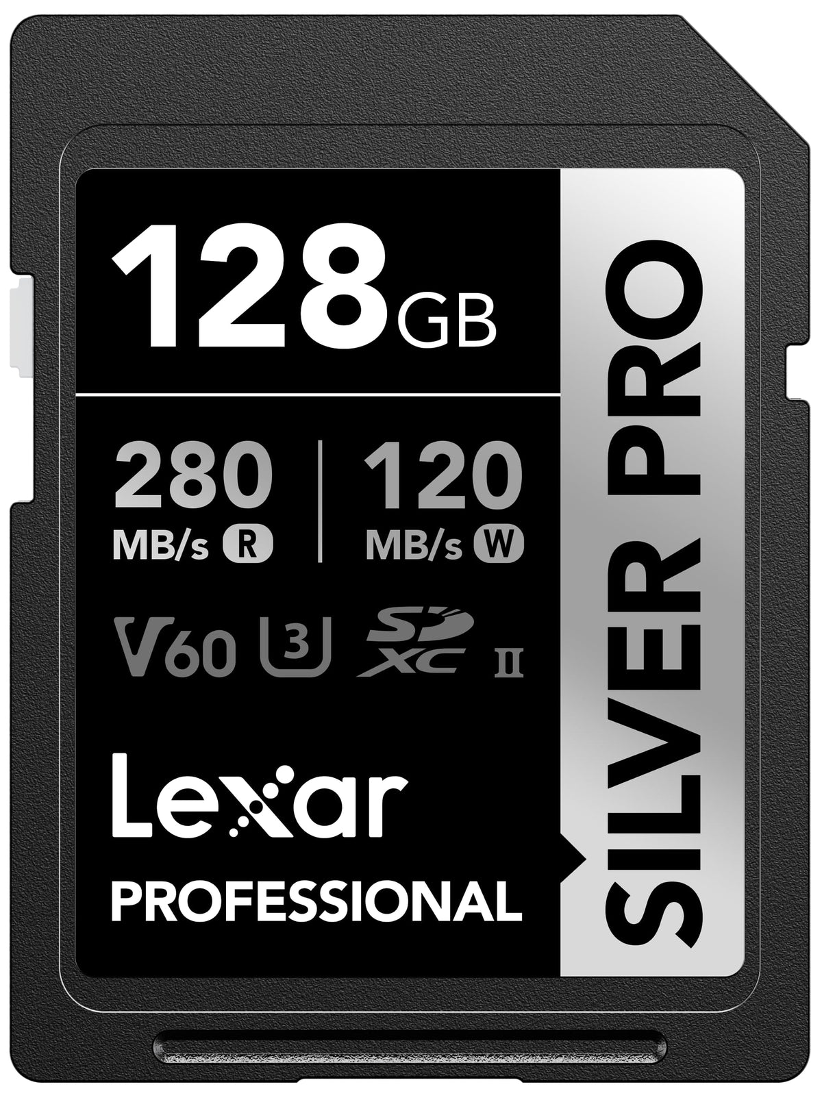 Lexar 128GB Professional SILVER PRO SDXC Memory Card, UHS-II, C10, U3, V60, Full-HD & 4K Video, Up To 280MB/s Read, for Professional Photographer, Videographer, Enthusiast (LSDSIPR128G-BNNNU)