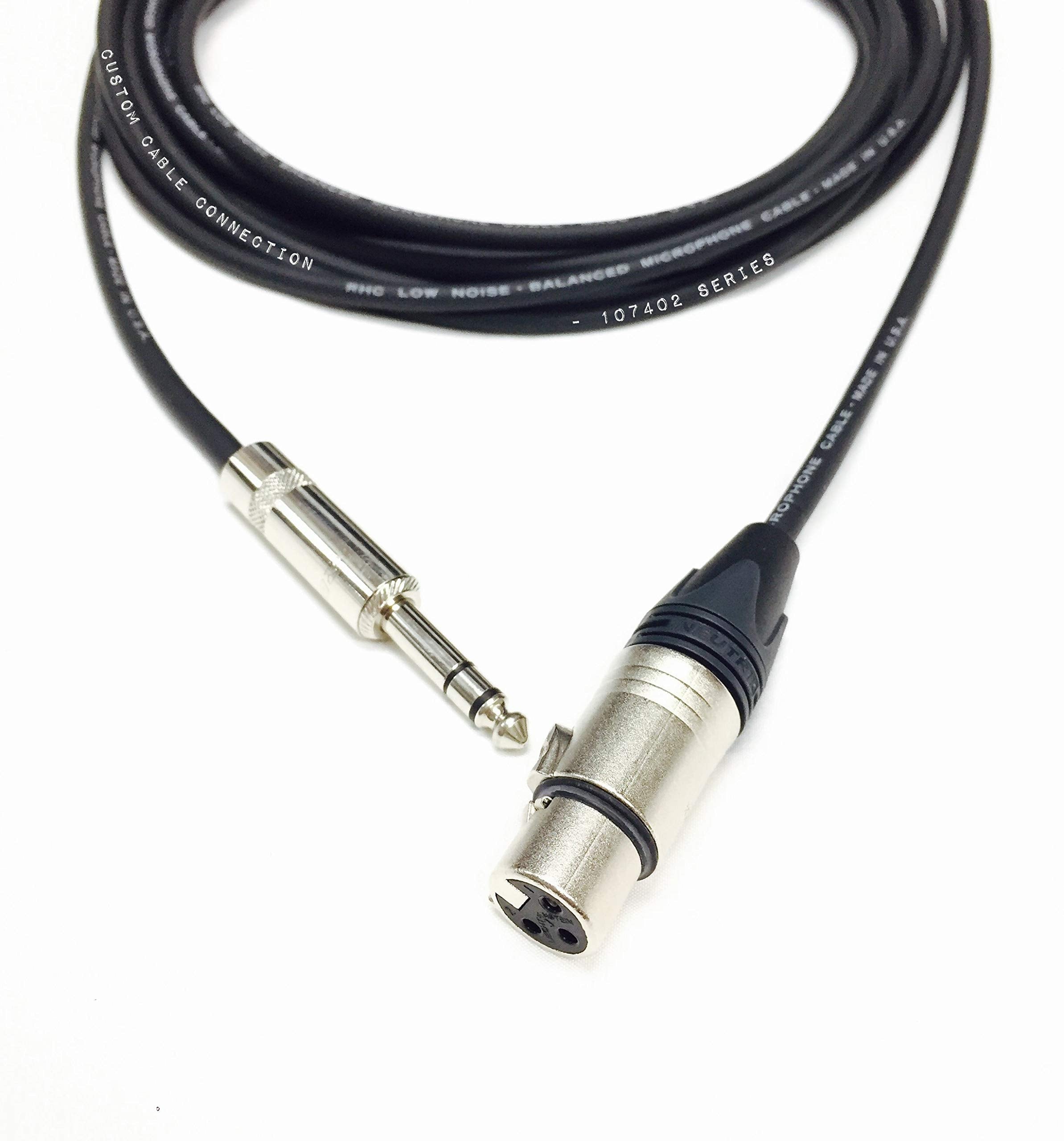 100 Foot Neutrik Nc3Fxx Female Xlr To Neutrik Rean Nys228 1/4 Inch (6.35Mm) Trs Balanced Pro Audio Cable By Custom Cable Connect