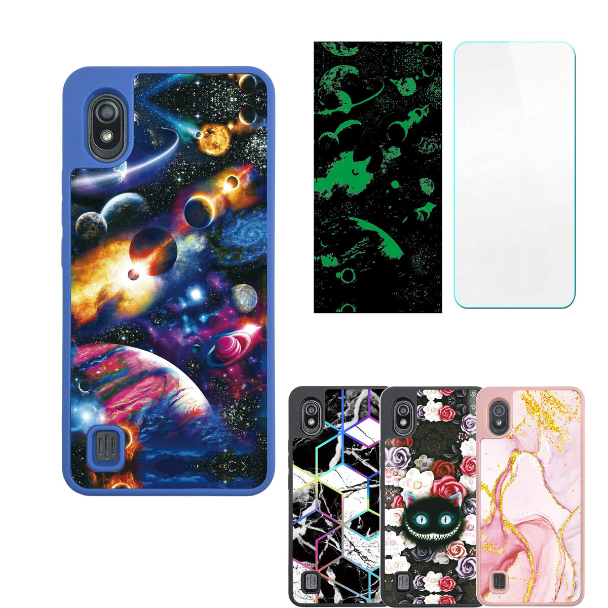 Aroepurt Bounce SL201D Case Compatible with Bounce SL201D Phone Case Cover [with Tempered Glass Screen Protector] [Luminous Effect] YGL-XQ