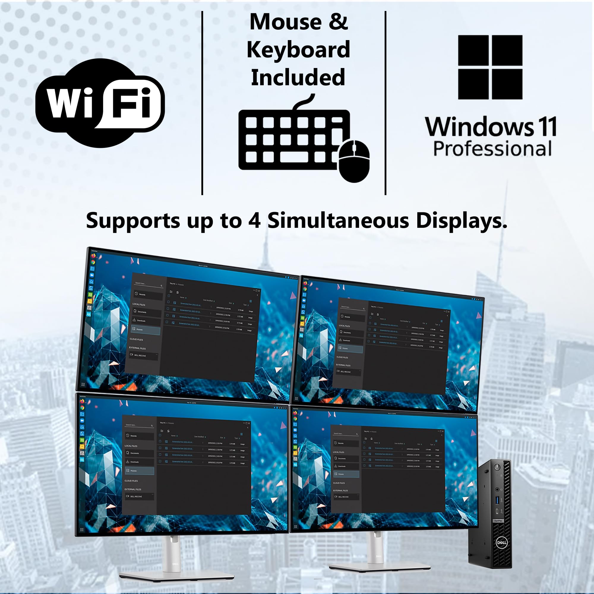 2024 Optiplex 7020 7000 Mff Intel I5 14500T (14 Cores, Beats Intel I7 13700T), 16Gb Ram, 512Gb Nvme, Wifi, Displayport, Wired Kb