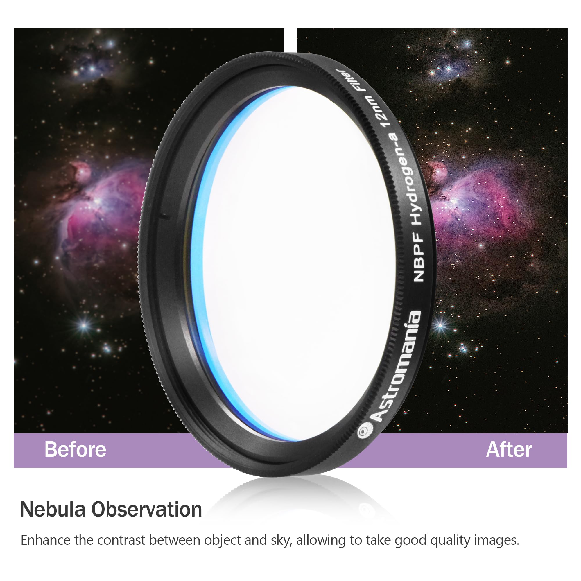 Astromania 2'' Narrowband Nbpf Hydrogen A 12Nm Filter   Enhances The Contrast Between Object And Sky   Allows You To Take Images