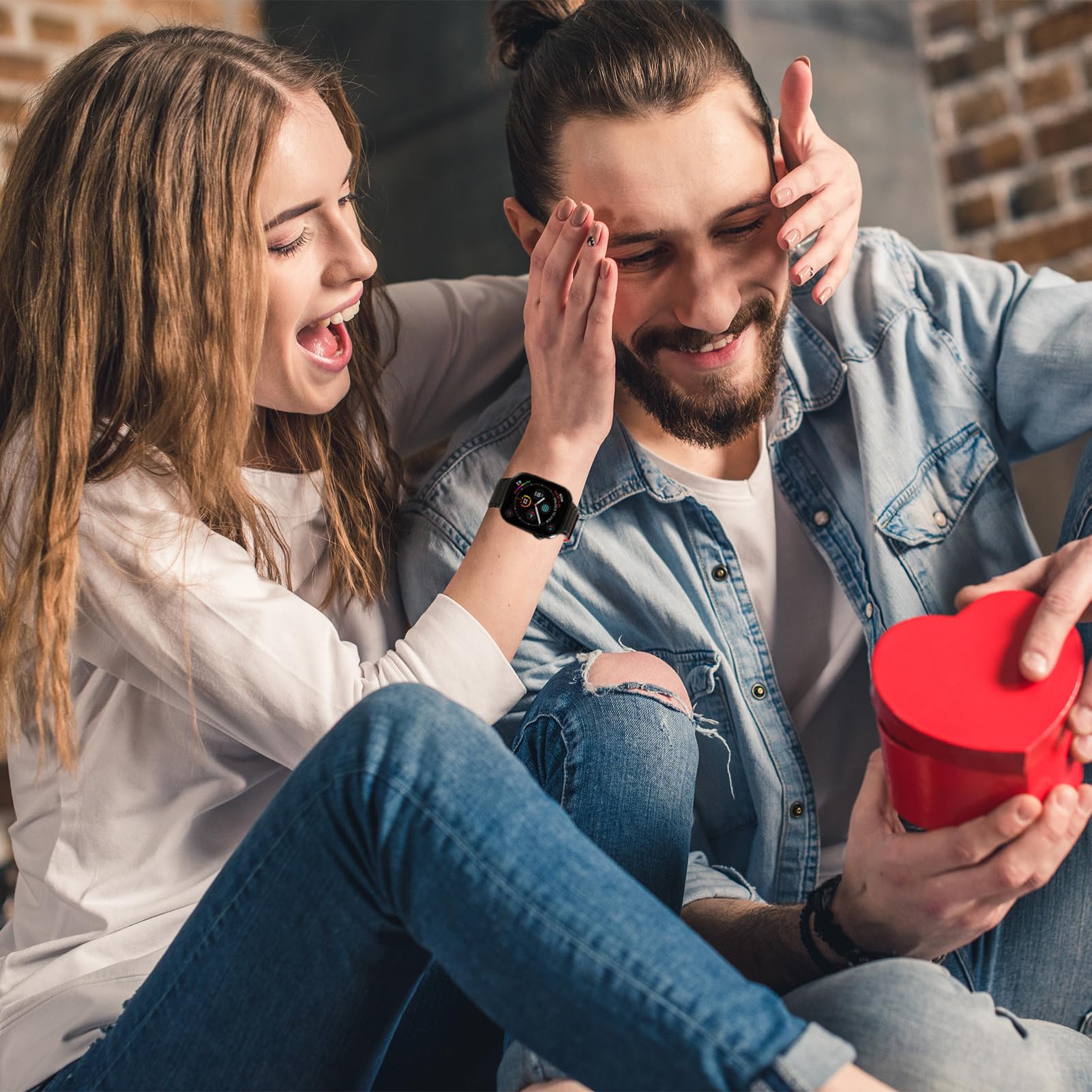 Raycarrey Magnetic Silicone Bands Compatible With Apple Watch Band 44Mm 45Mm 42Mm 49Mm,Soft Adjustable Wristband Replacement Str