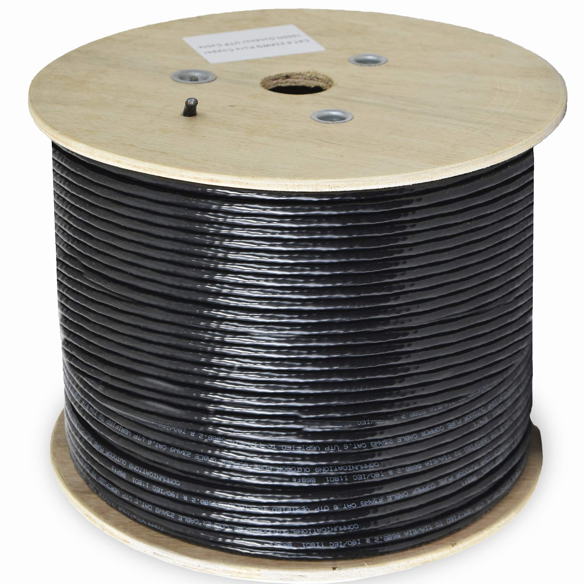 New Full Copper 1,000 ft Cat6 Ethernet Cable / Wire 1,000ft Cat 6 Waterproof Outdoor / Direct Burial / Underground ~ by VIVO (CABLE V010)
