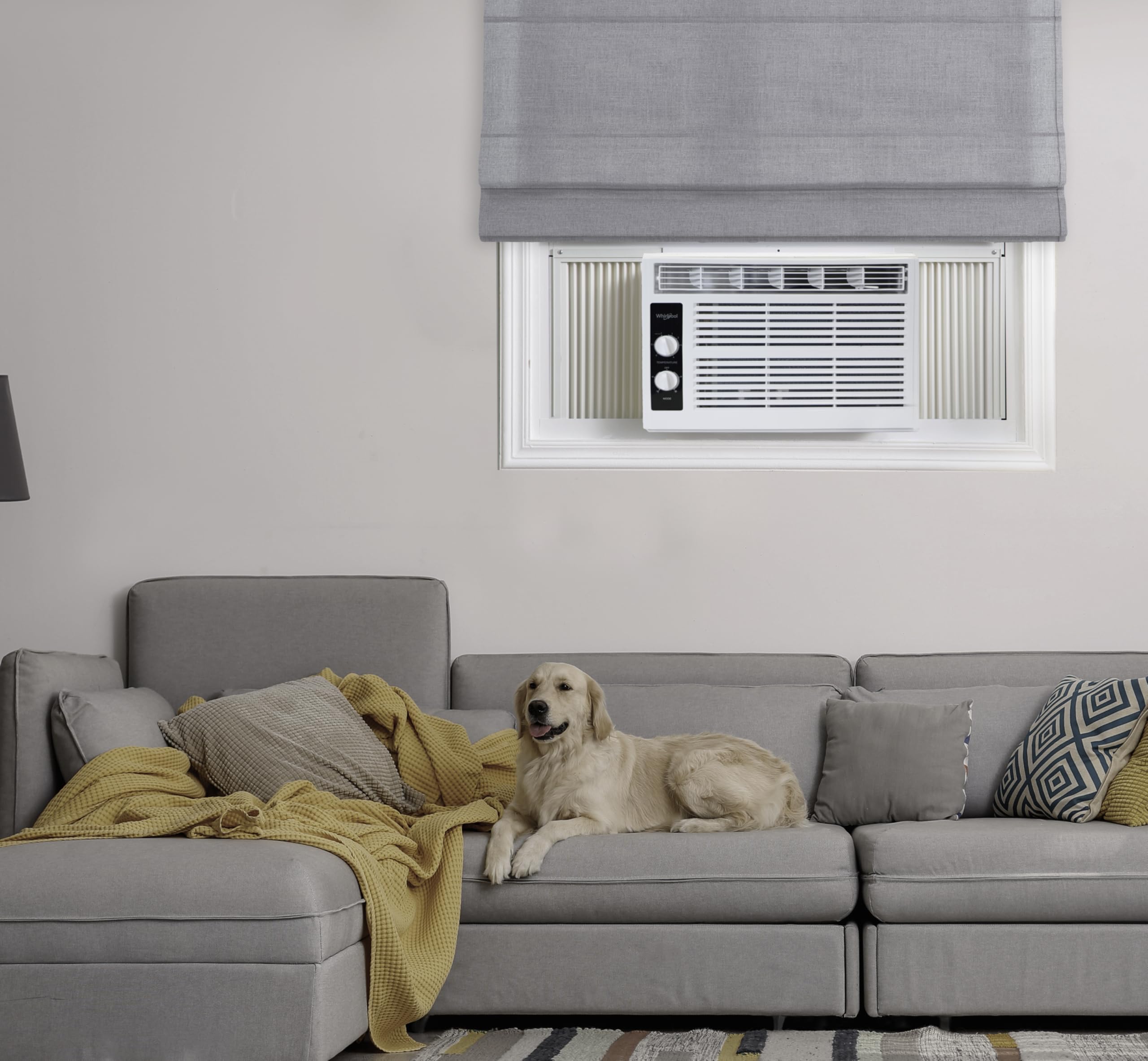 Whirlpool Whaw050Ew 5,000 Btu 115V Air Conditioner & Dehumidifier With Mechanical Controls, Window Ac Unit For Apartment, Dorm,