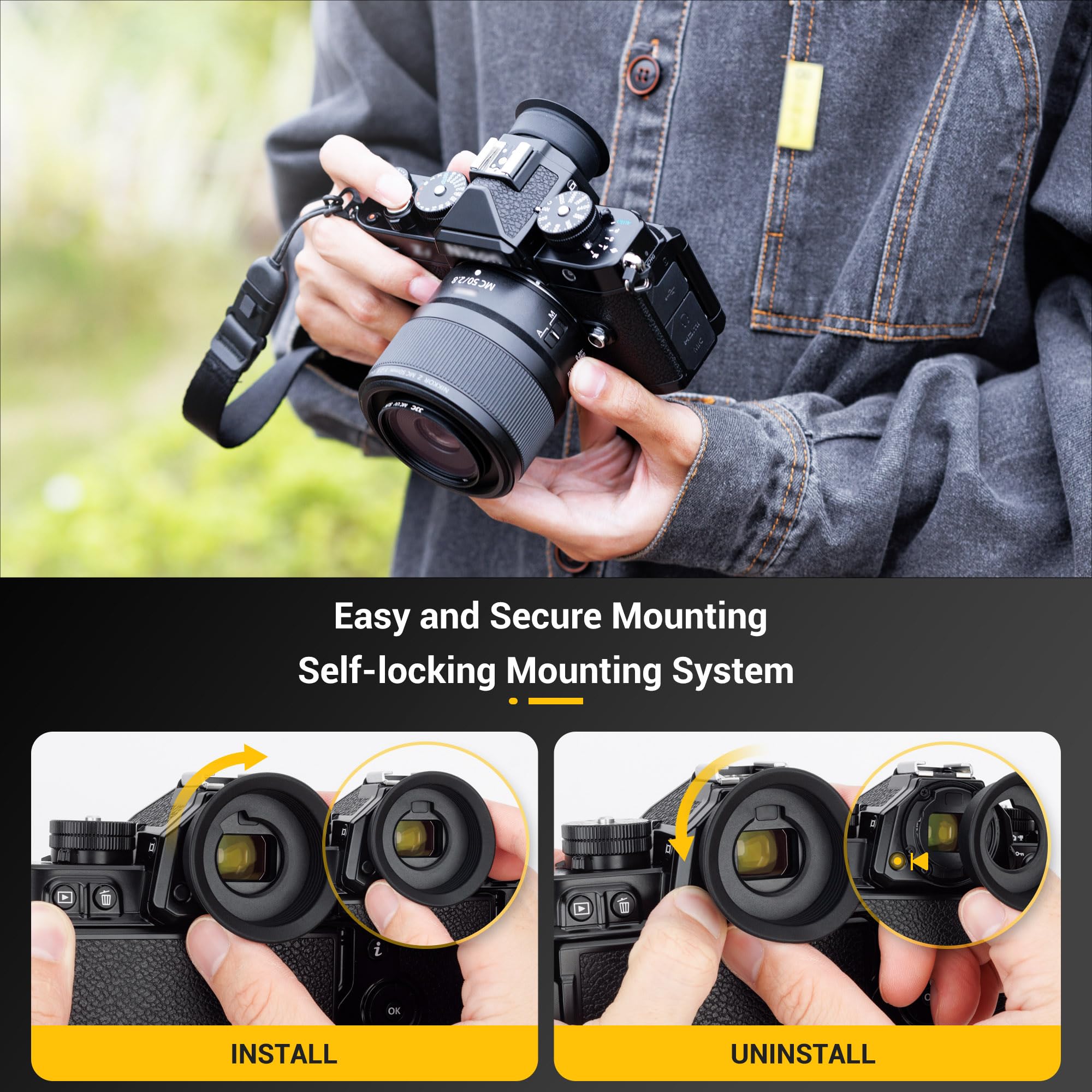 Extended Z9 Z8 Zf Dk 33 Eyecup Eyepiece, 2024 New Round Shape Soft Silicon Camera Eye Cup Viewfinder Deeper Eyeshade Special Des