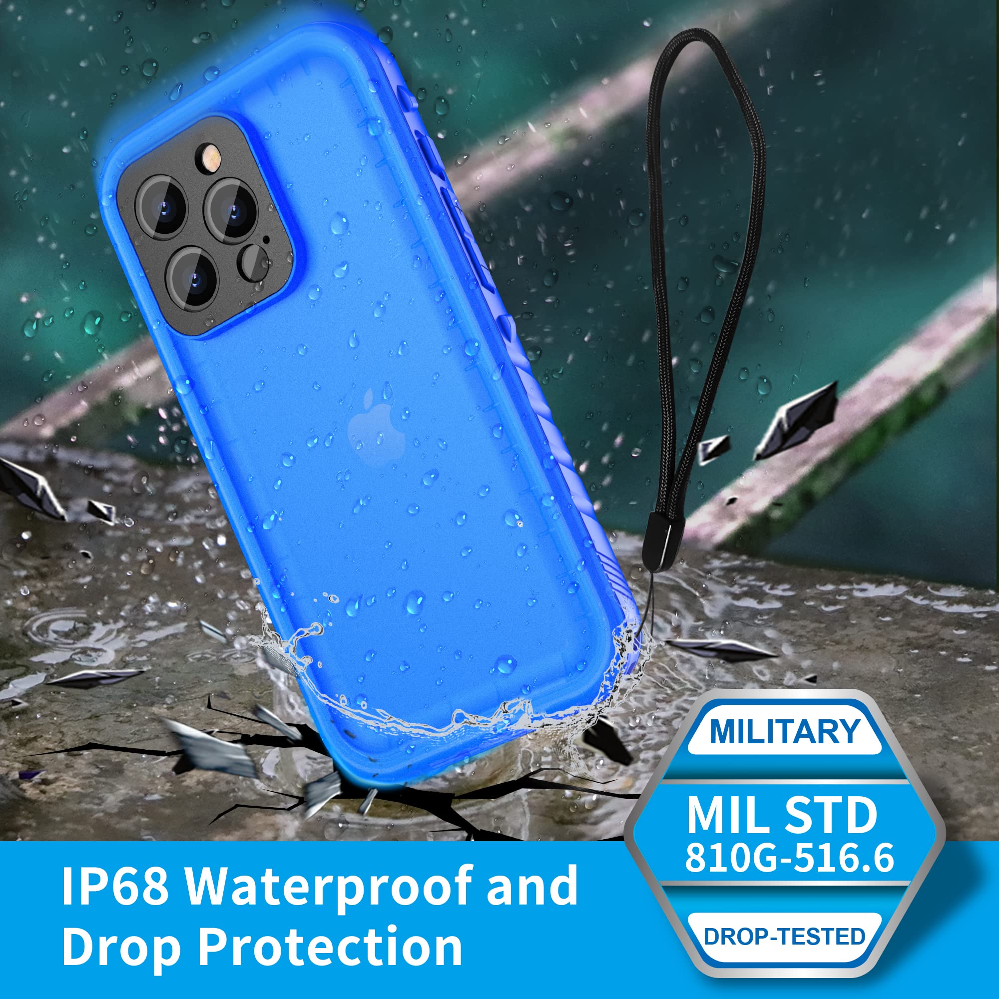 Sportlink Compatible With Iphone 13 Pro Waterproof Case   Full Body Shockproof Dustproof Phone Screen Protector Rugged Waterproo