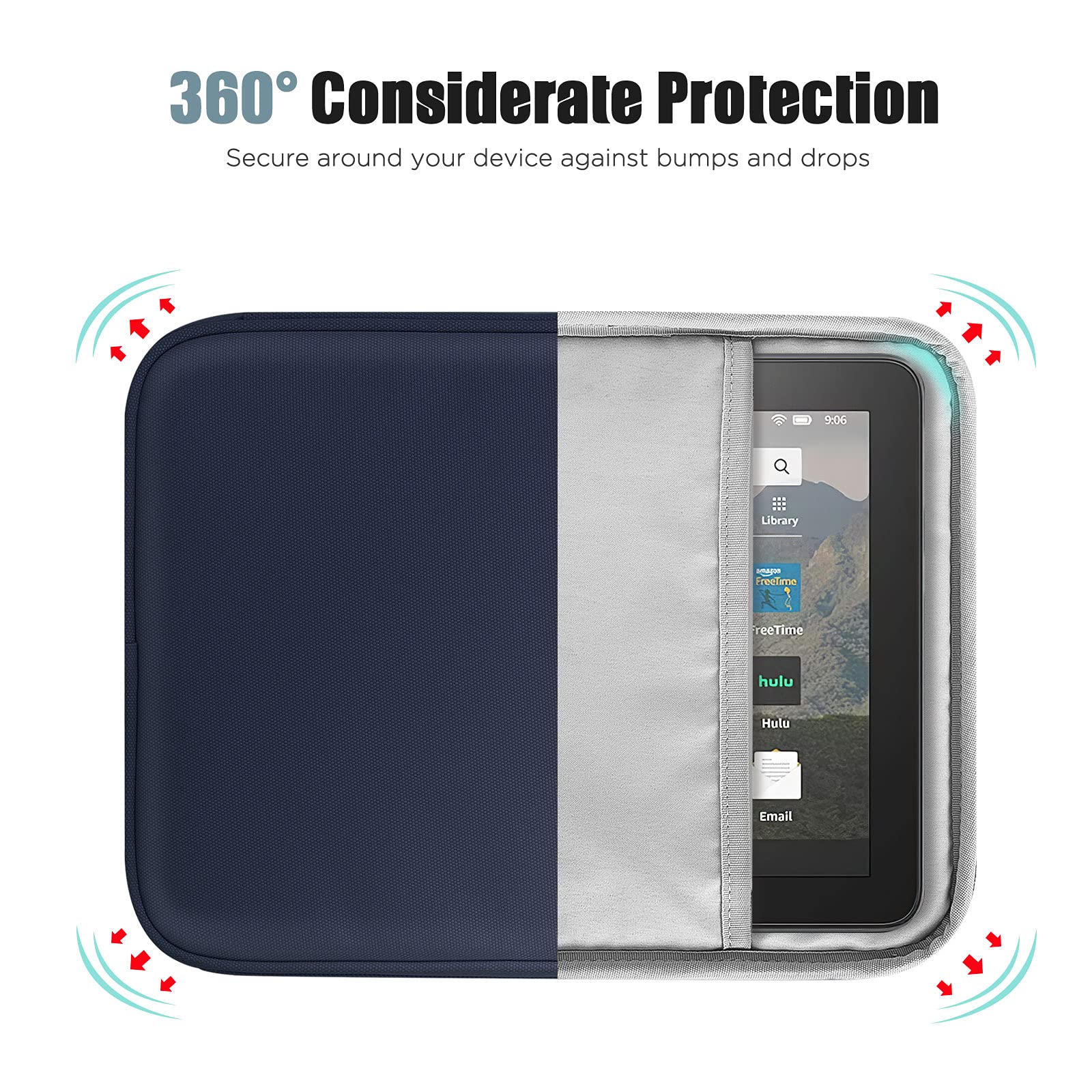 Timovo 8-9 Inch Tablet Sleeve Case Compatible With Ipad Mini 6, Ipad Mini 5/4/3/2/1, Galaxy Tab A7 Lite 8.7/Tab A 8.0/Tab A 8.4,